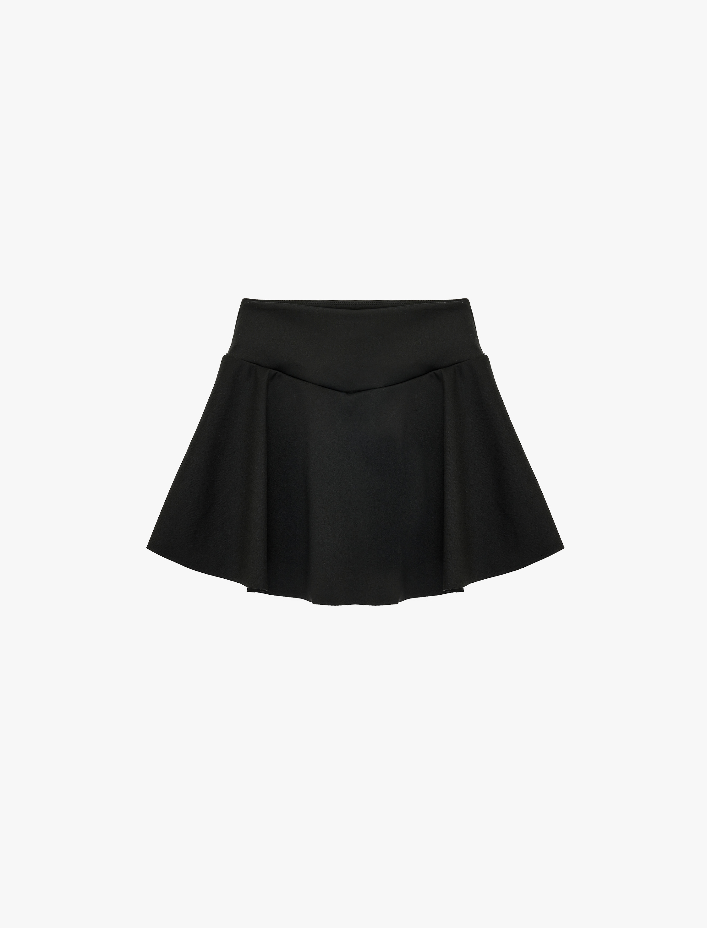   Yüksek Bel Rahat Kalıp Scuba Spor Mini Şort Etek