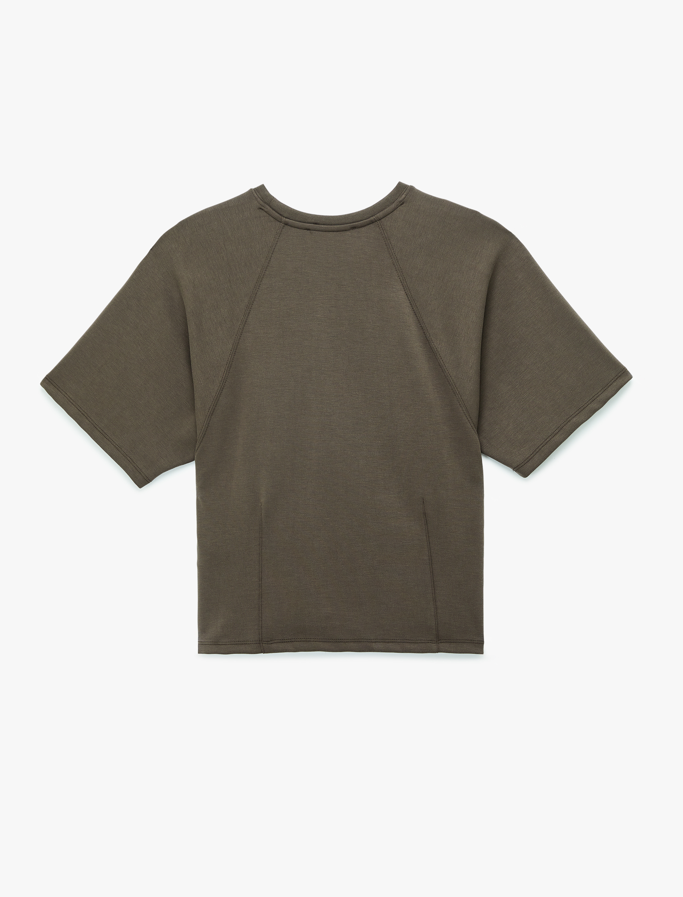   Kısa Yarasa Kollu Bisiklet Yaka Tişört