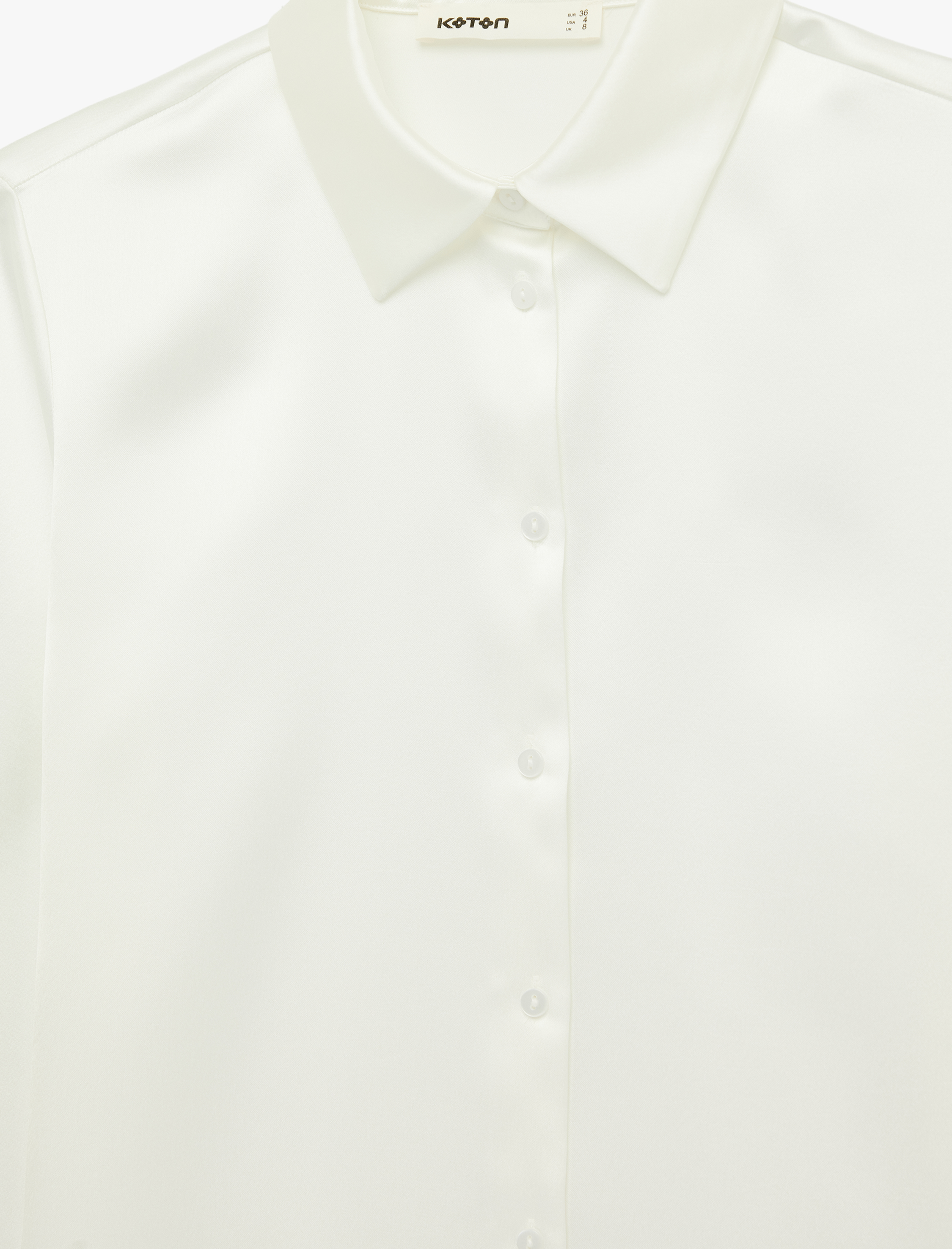   Regular Fit Uzun Kollu Düğmeli Saten Gömlek