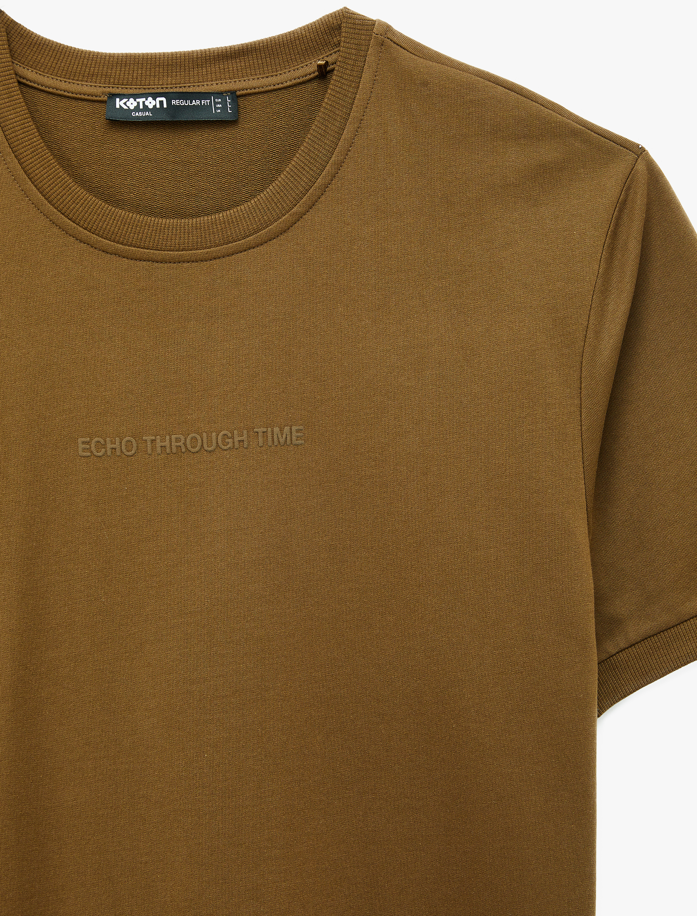   Bisiklet Yaka Pamuklu Kısa Kollu Baskılı Tişört