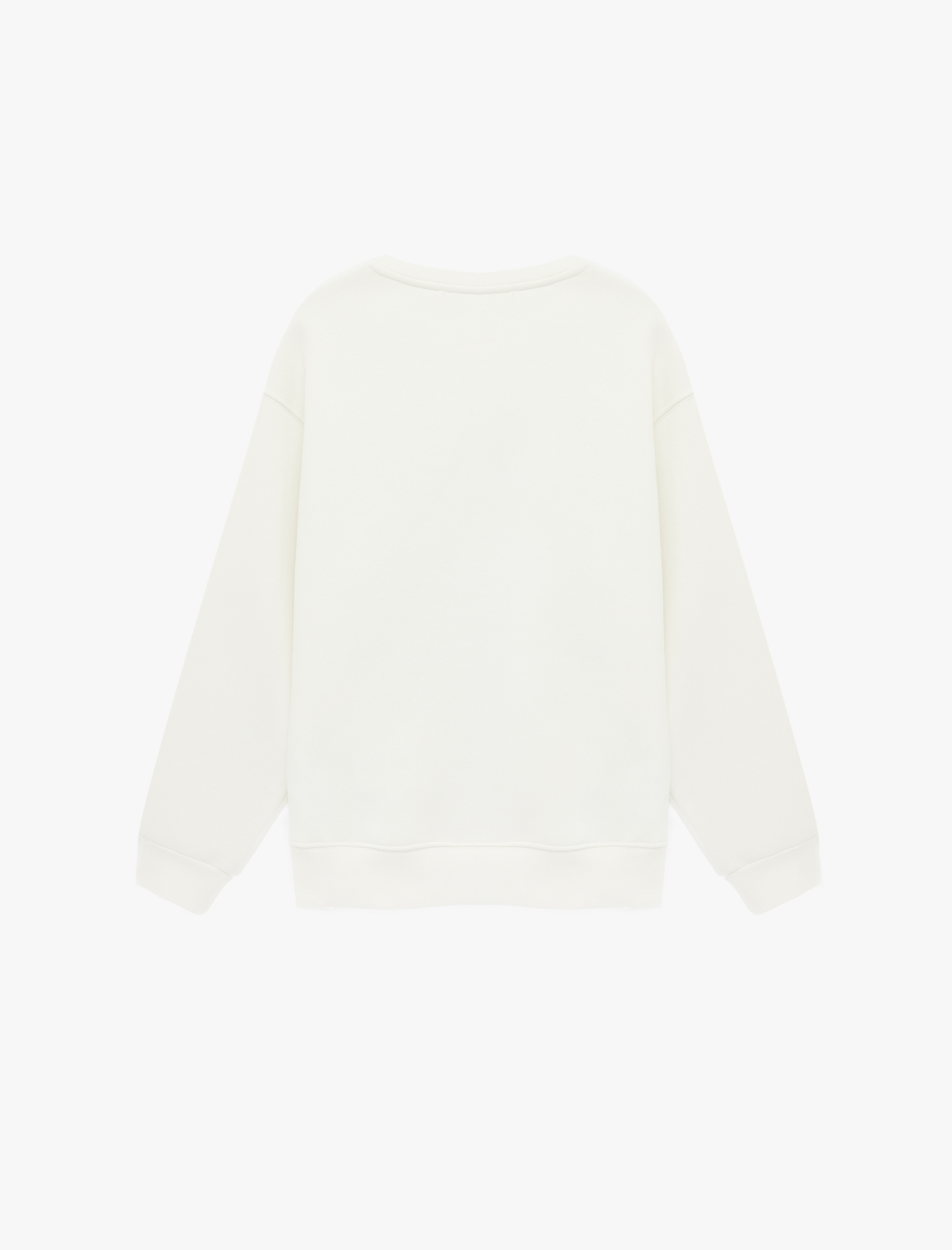   Uzun Kollu Bisiklet Yaka Fiyonklu Oversize Sweatshirt