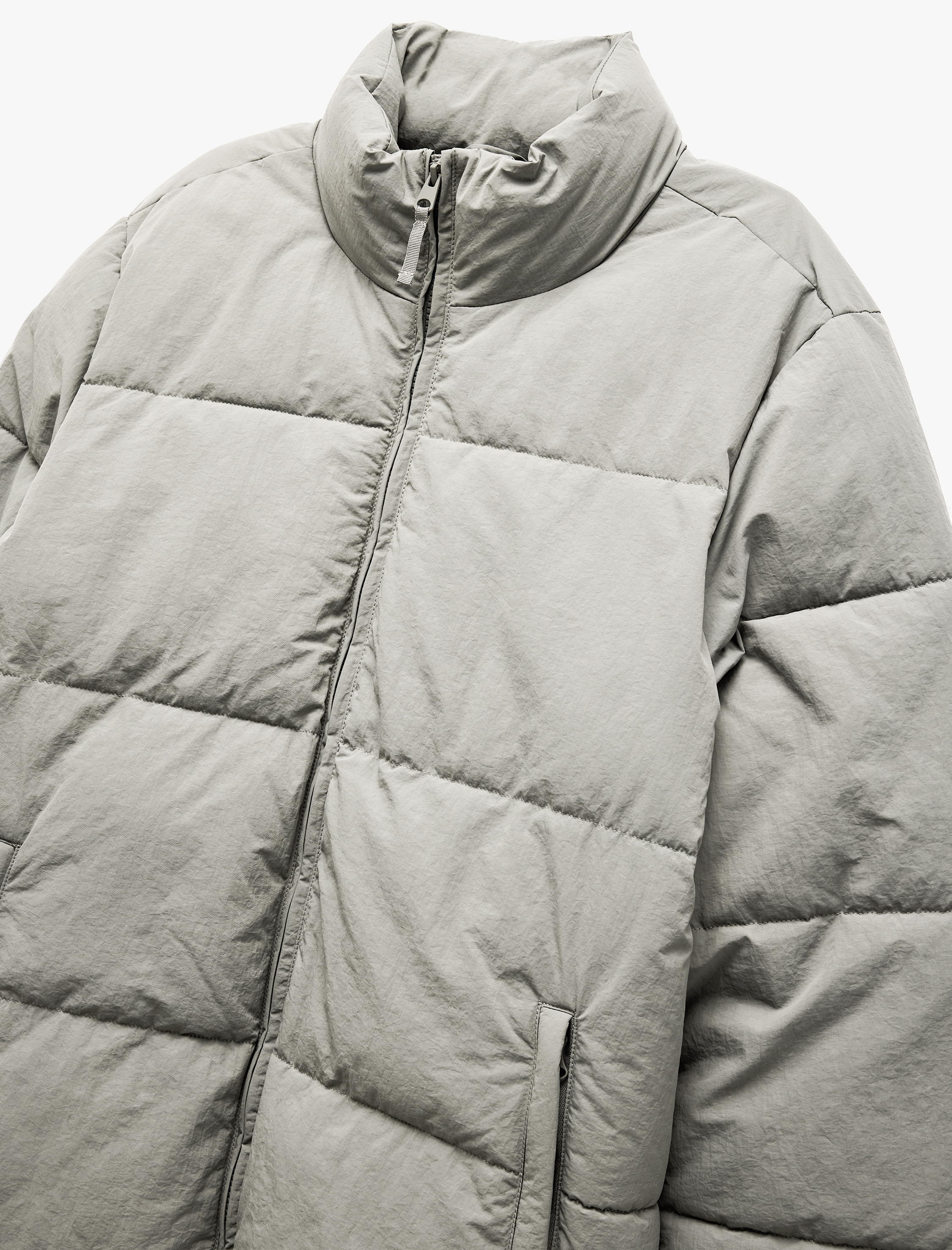   Dik Yaka Cep Detaylı Fermuarlı İçi Polarlı Kışlık Mont