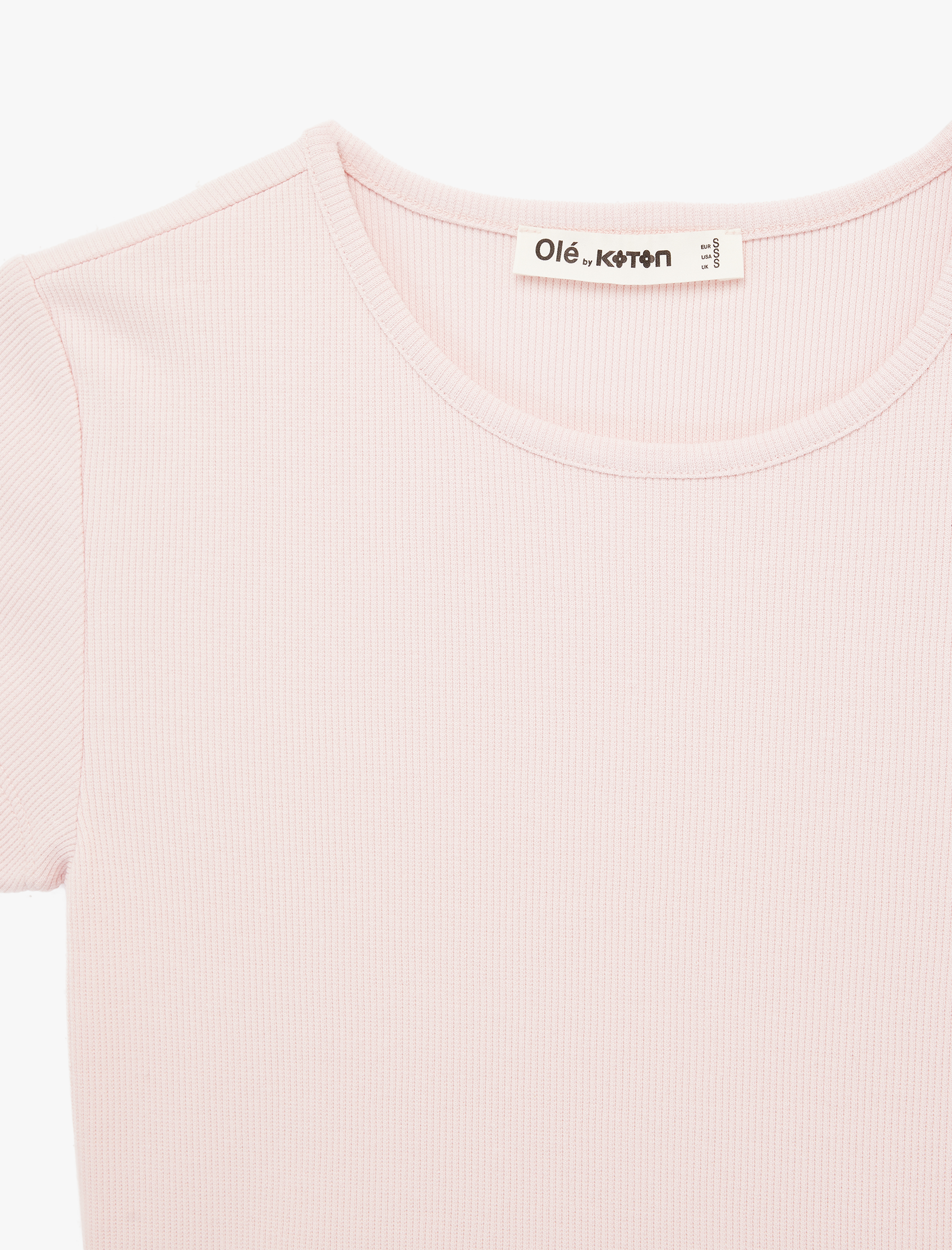   Pamuklu Kısa Kollu Bisiklet Yaka Slim Fit Kaşkorse Tişört