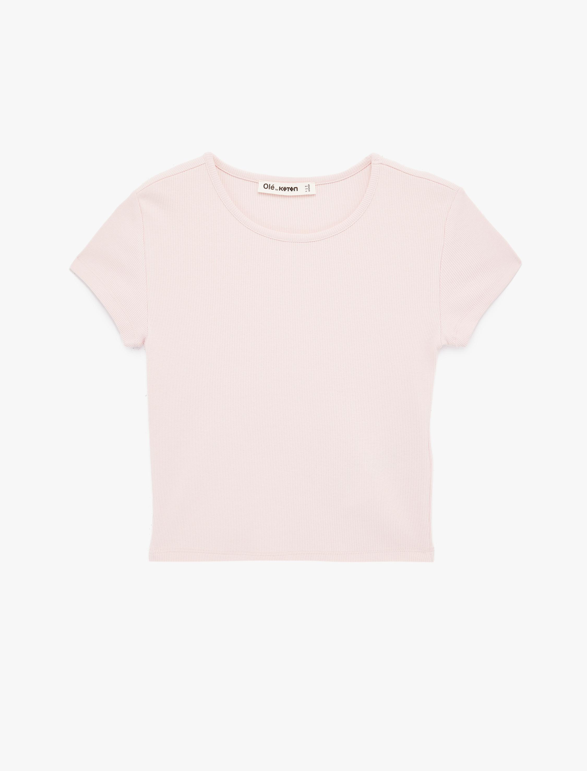   Pamuklu Kısa Kollu Bisiklet Yaka Slim Fit Kaşkorse Tişört