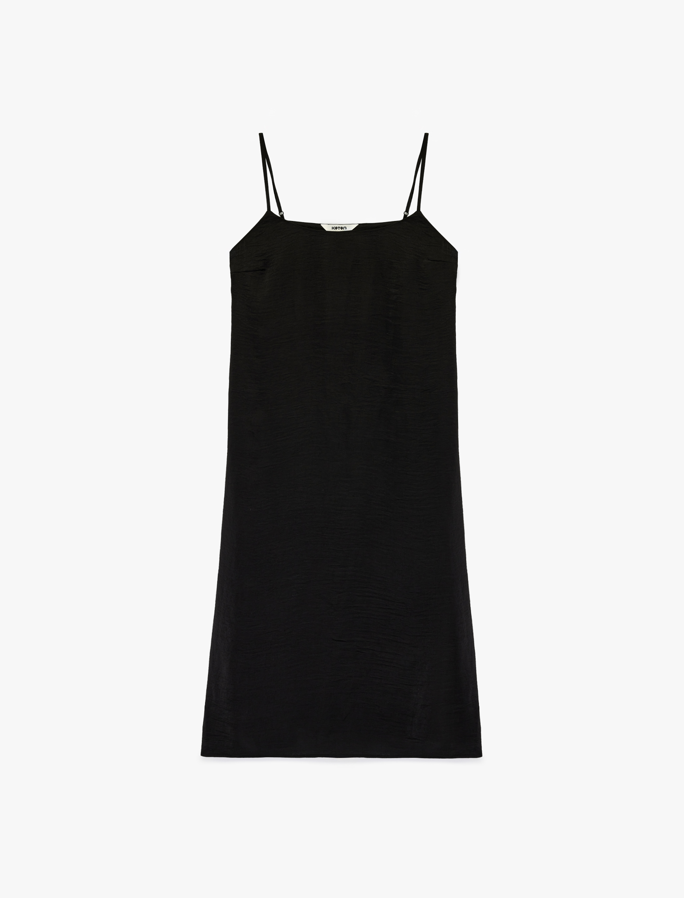   Aerobin Kumaş Midi Boy İnce Askılı Saten Elbise