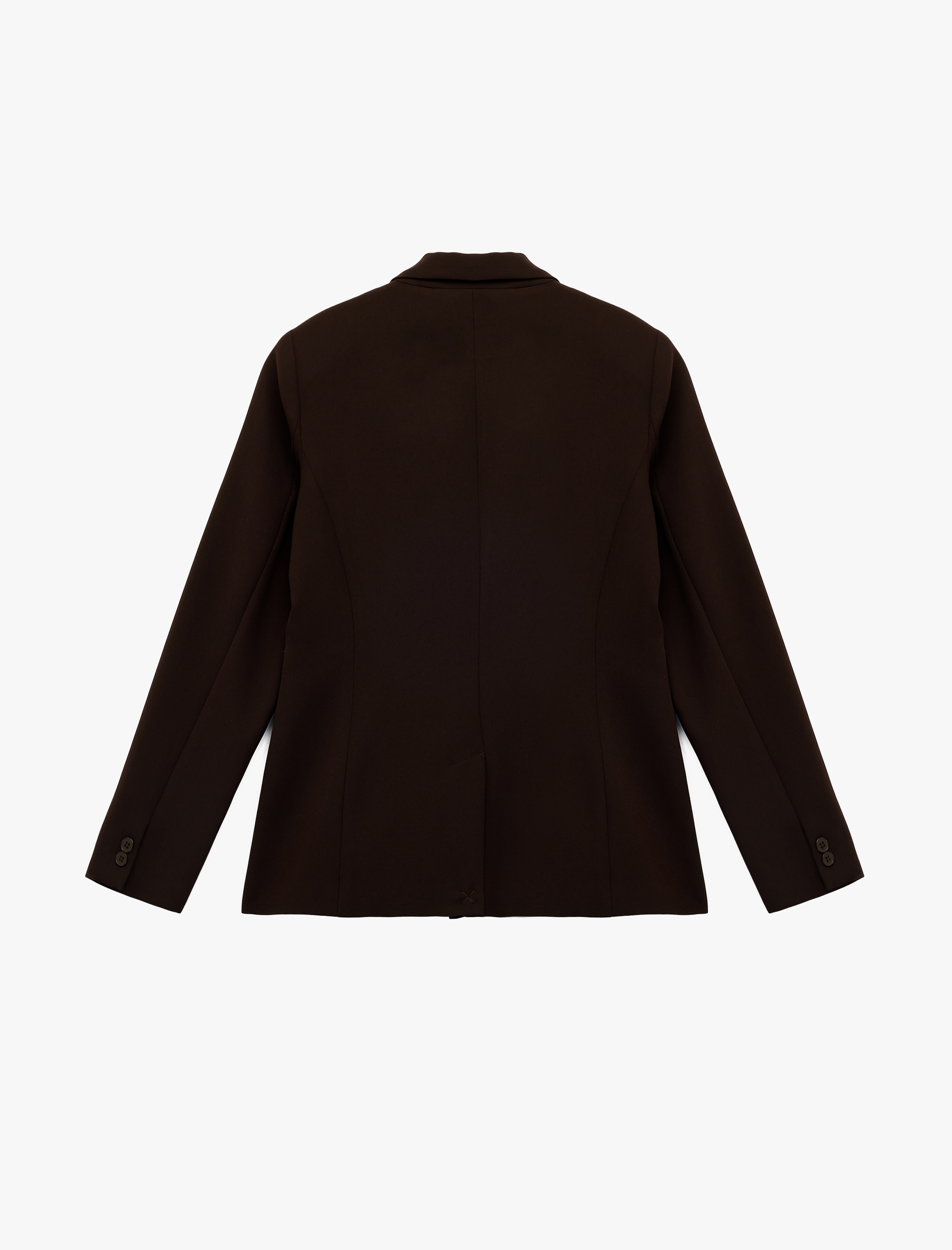   Düğmeli Cepli Geniş Yaka Krep Blazer Ceket