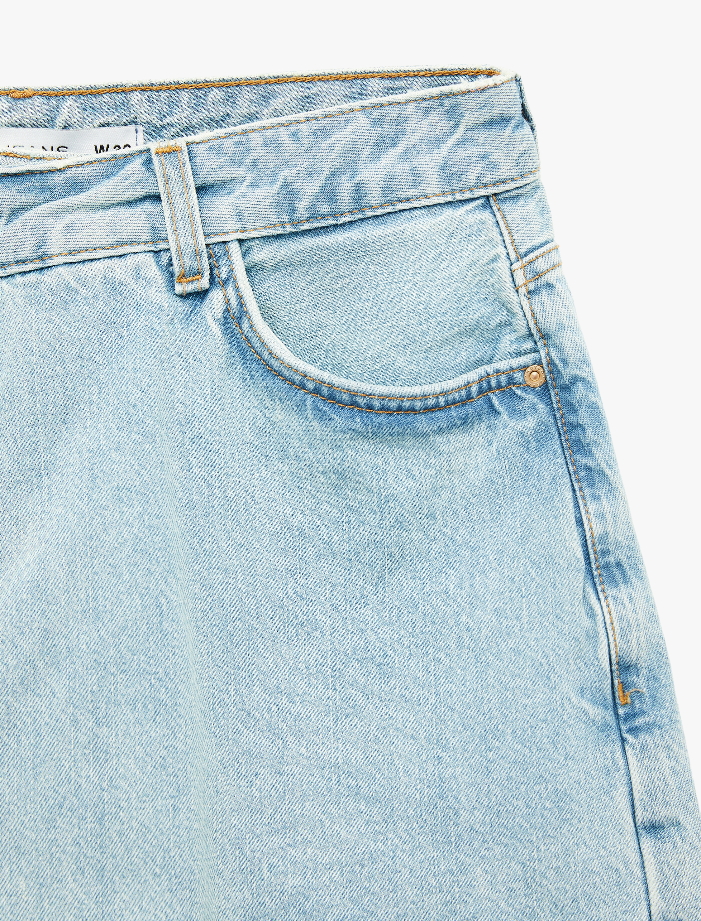   Asimetrik Kesim Düğmeli Rahat Kalıp Pamuklu Denim Mini Şort Etek