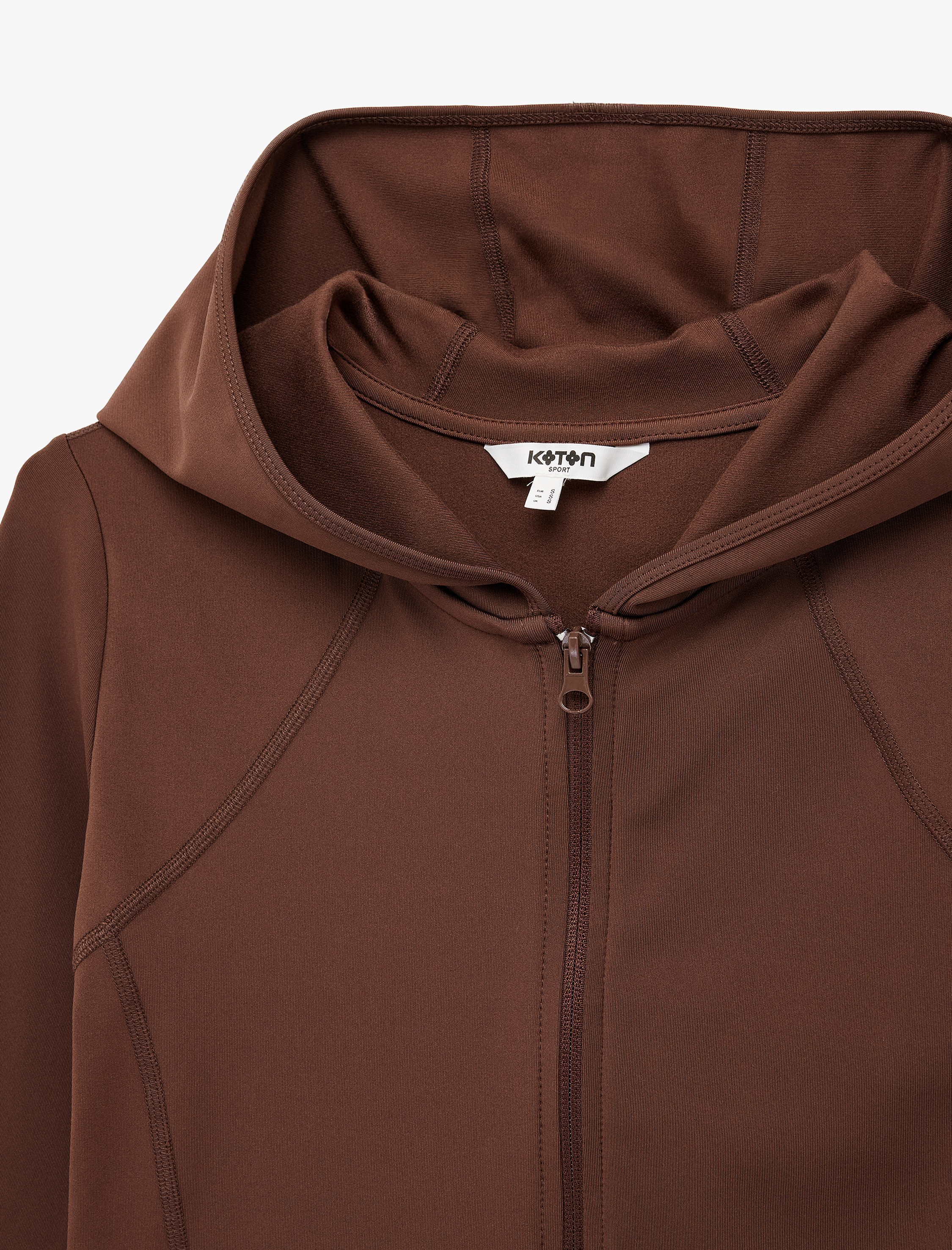   Slim Fit Kapüşonlu Fermuarlı Spor Sweatshirt