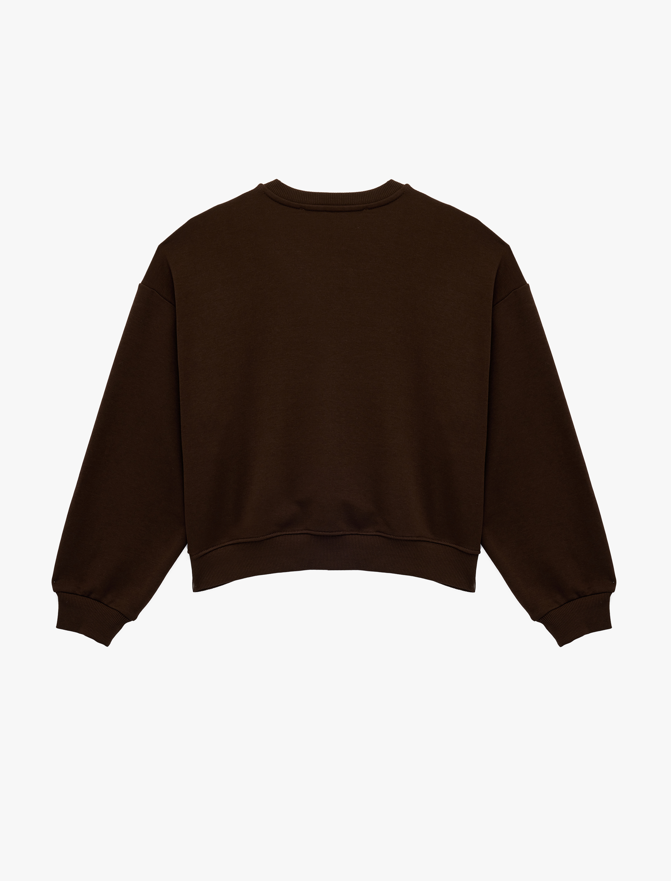   Uzun Kollu Bisiklet Yaka Üç İplik Sweatshirt