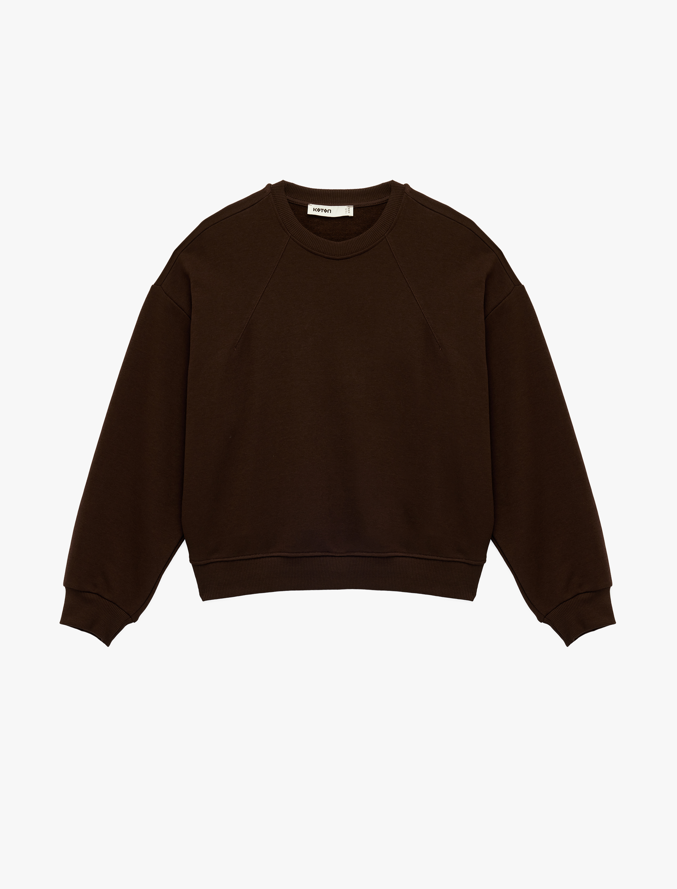   Uzun Kollu Bisiklet Yaka Üç İplik Sweatshirt