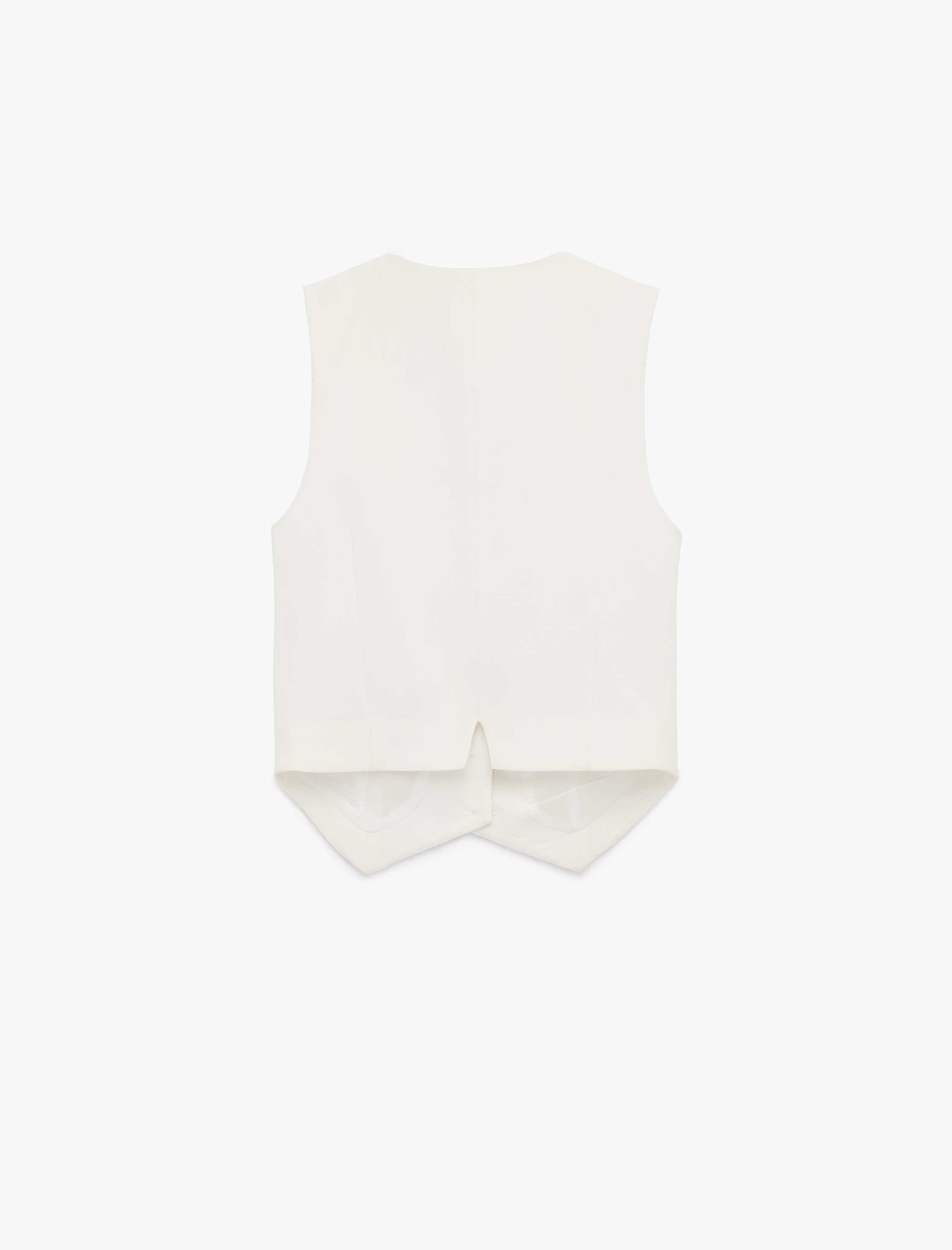   Cep Detaylı V Yaka Viskon Karışımlı Düğmeli Kolsuz Yelek