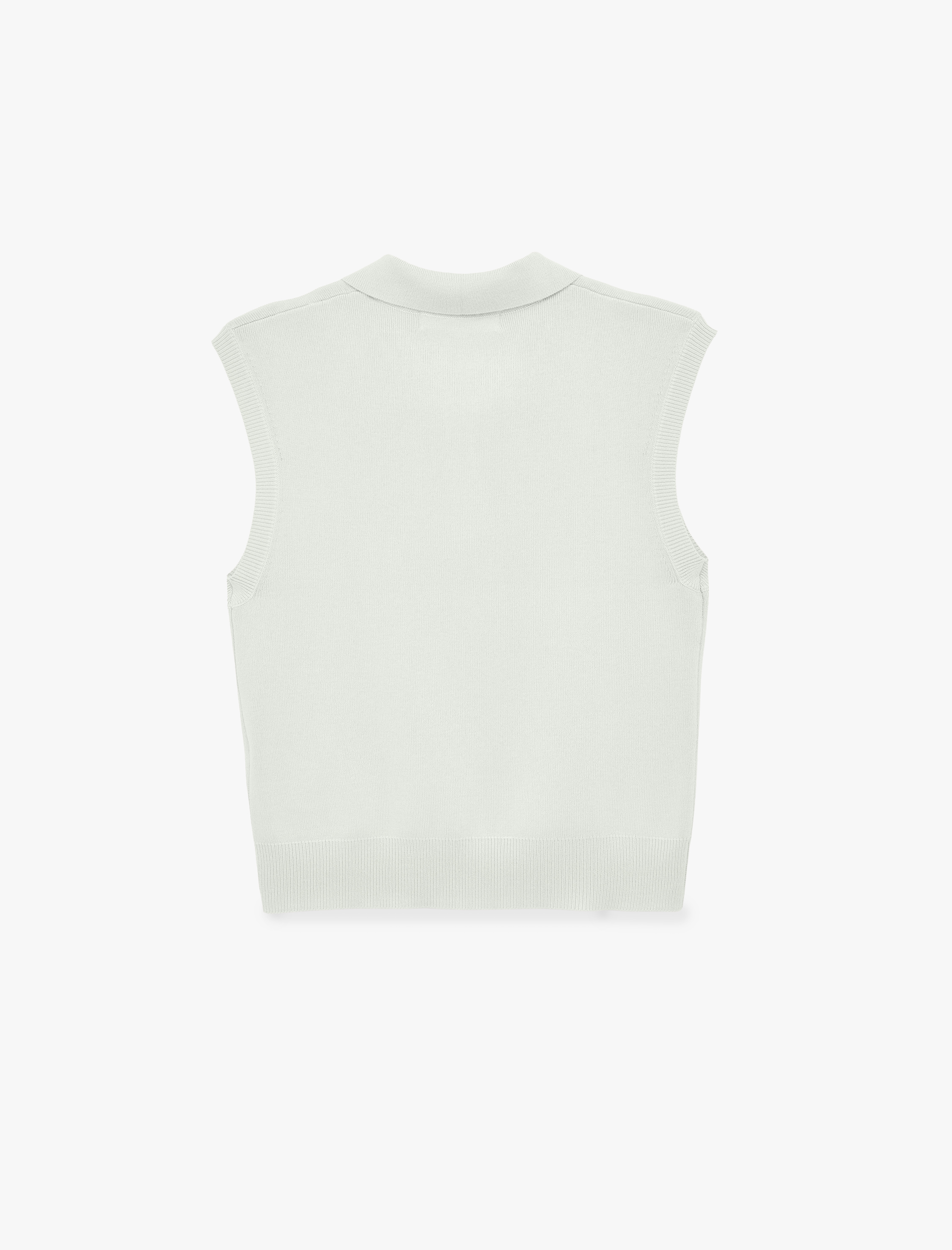   Kolsuz Düğmeli Polo Yaka Triko Bluz