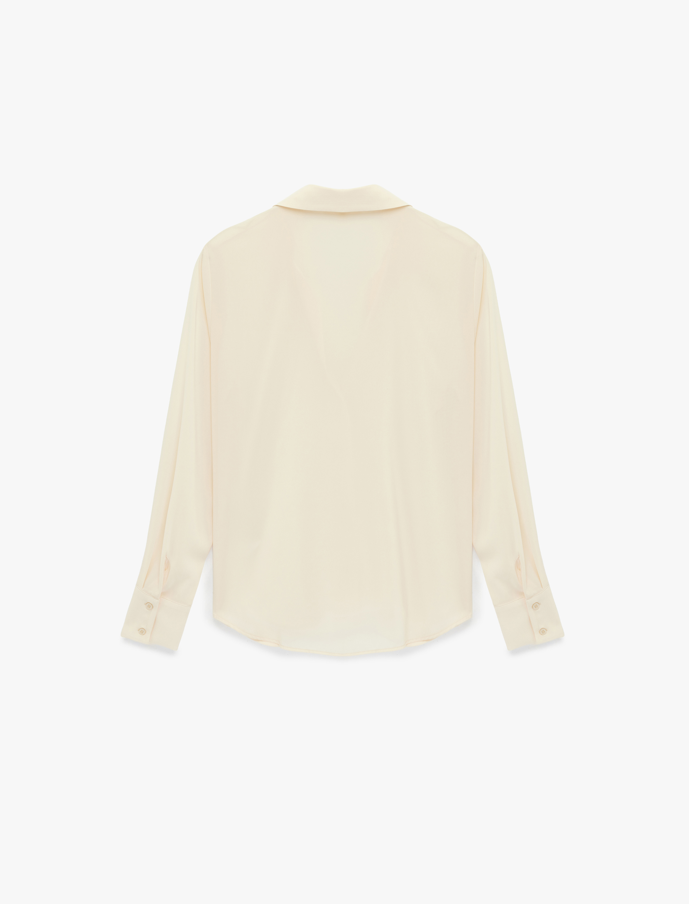   Regular Fit Düğmeli Uzun Kollu Şifon Gömlek