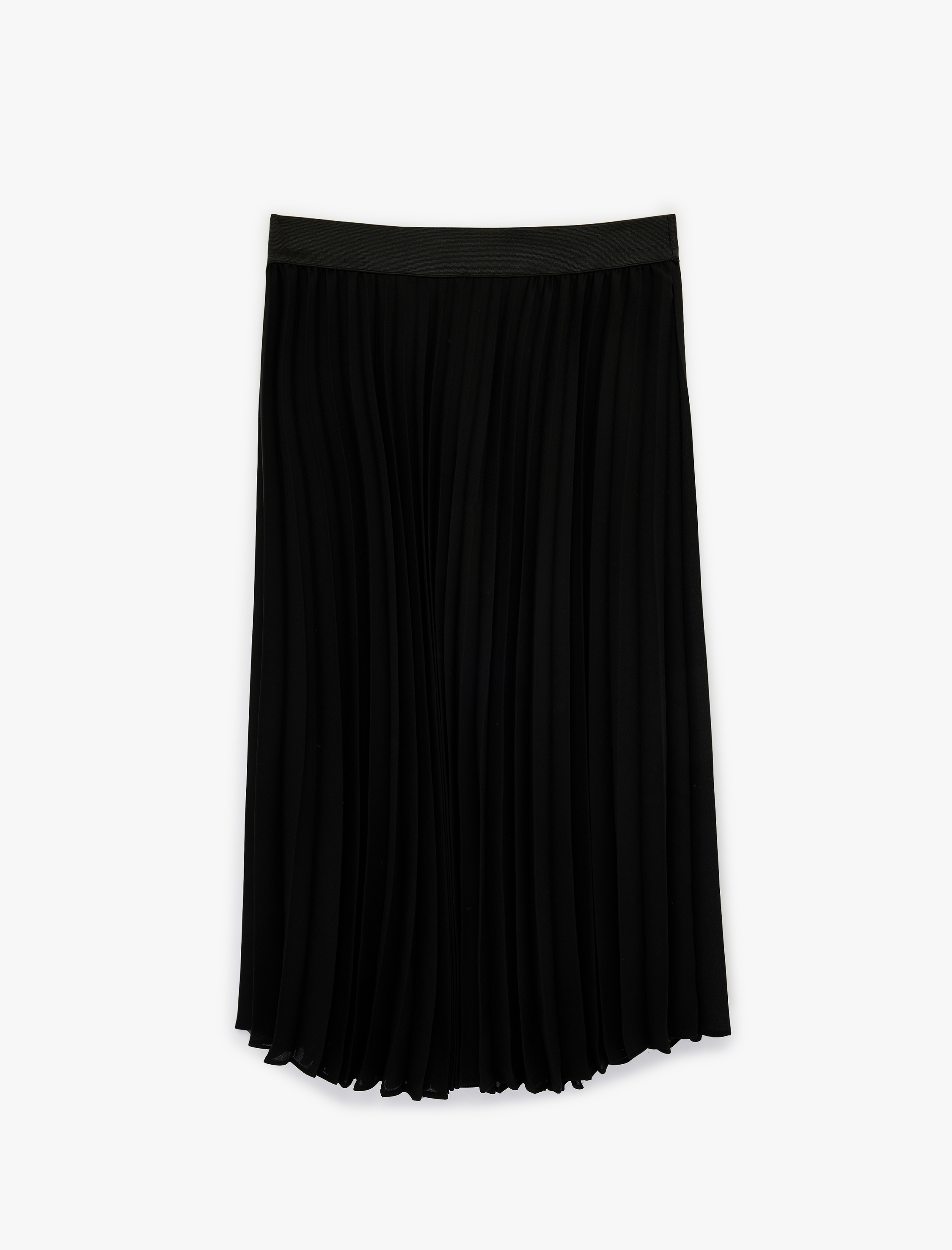   Normal Bel Midi Pileli Şifon Etek