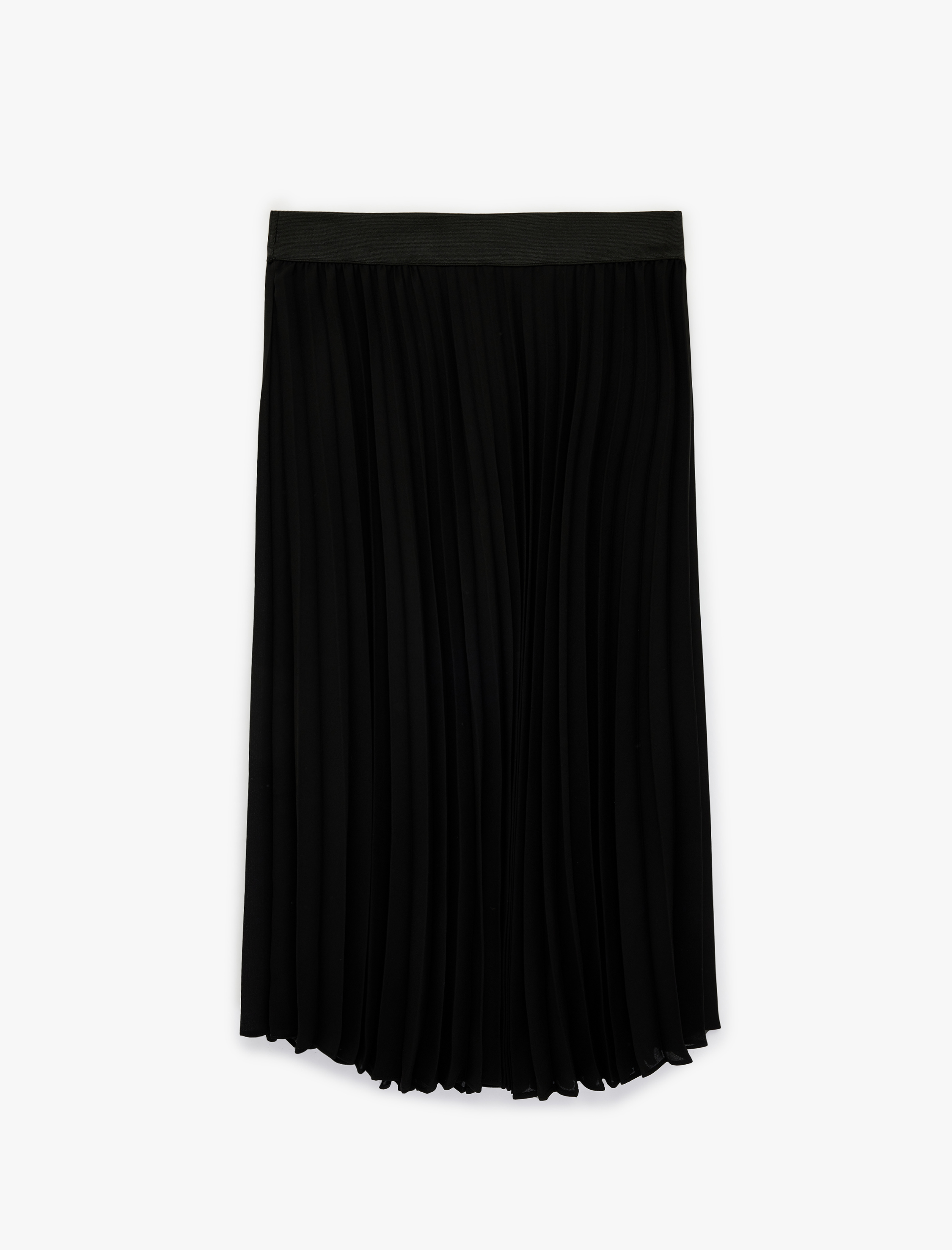   Normal Bel Midi Pileli Şifon Etek