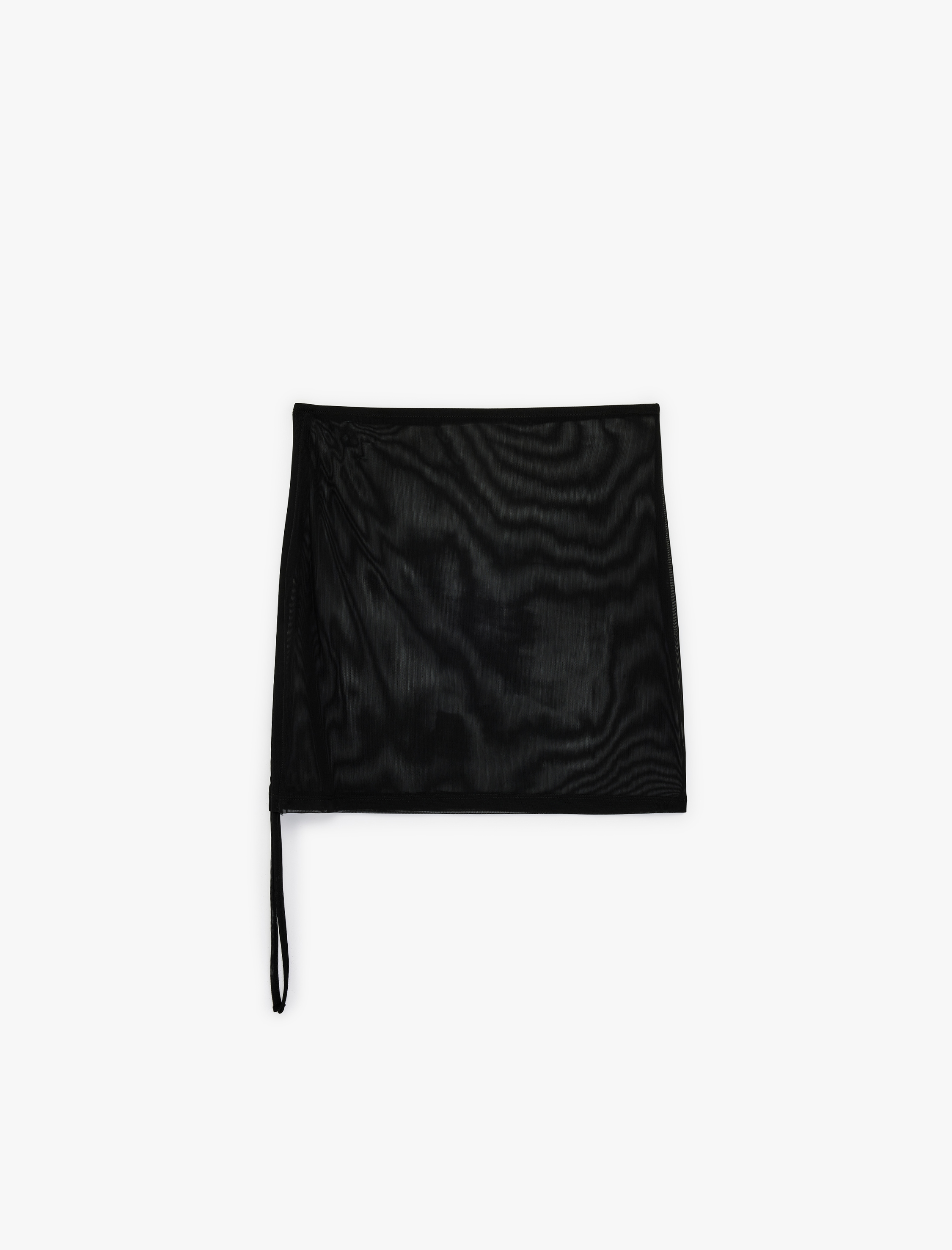   Yandan Büzgü Detaylı Mini Tül Pareo Etek