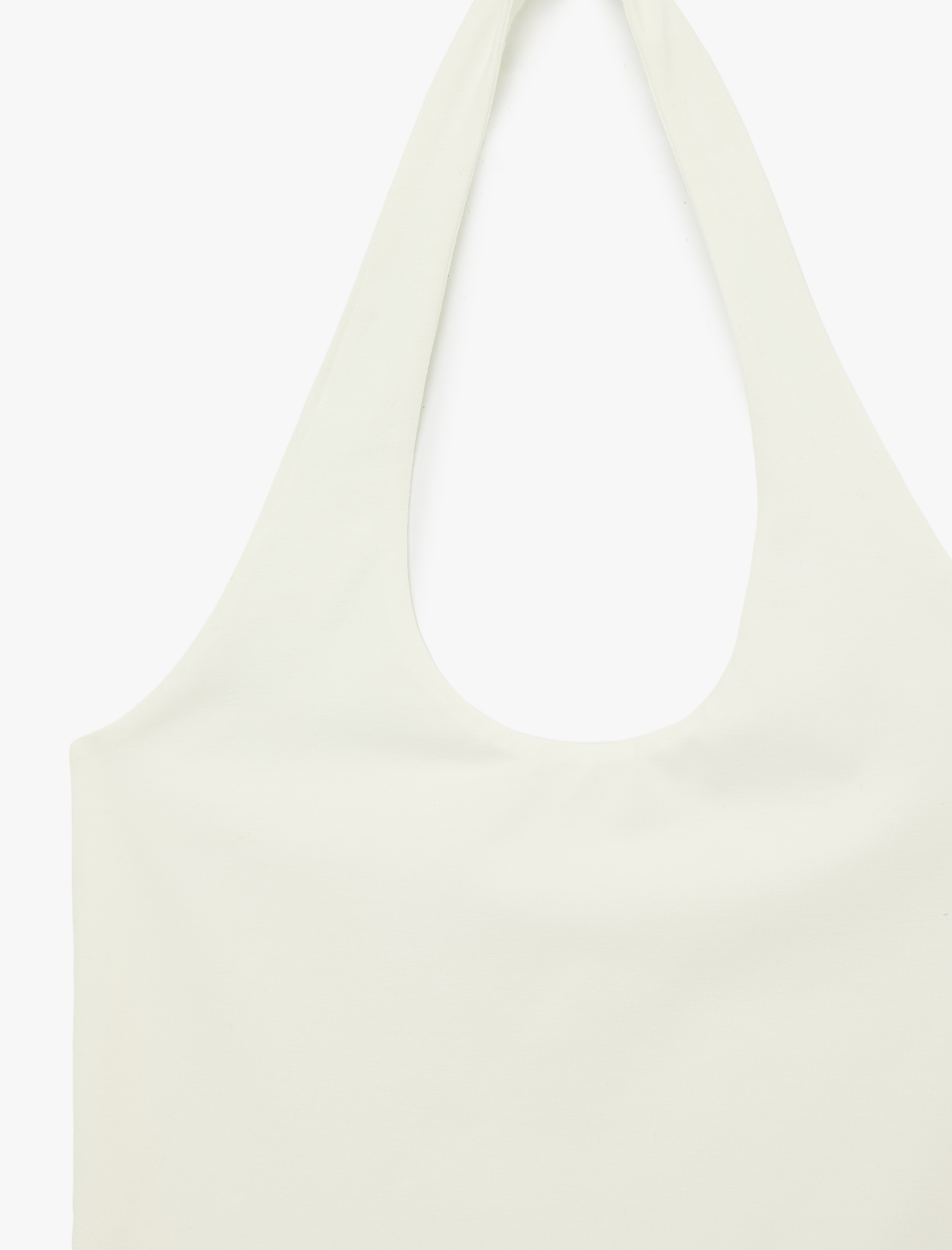   Halter Yaka Kolsuz Pamuklu Crop Bluz