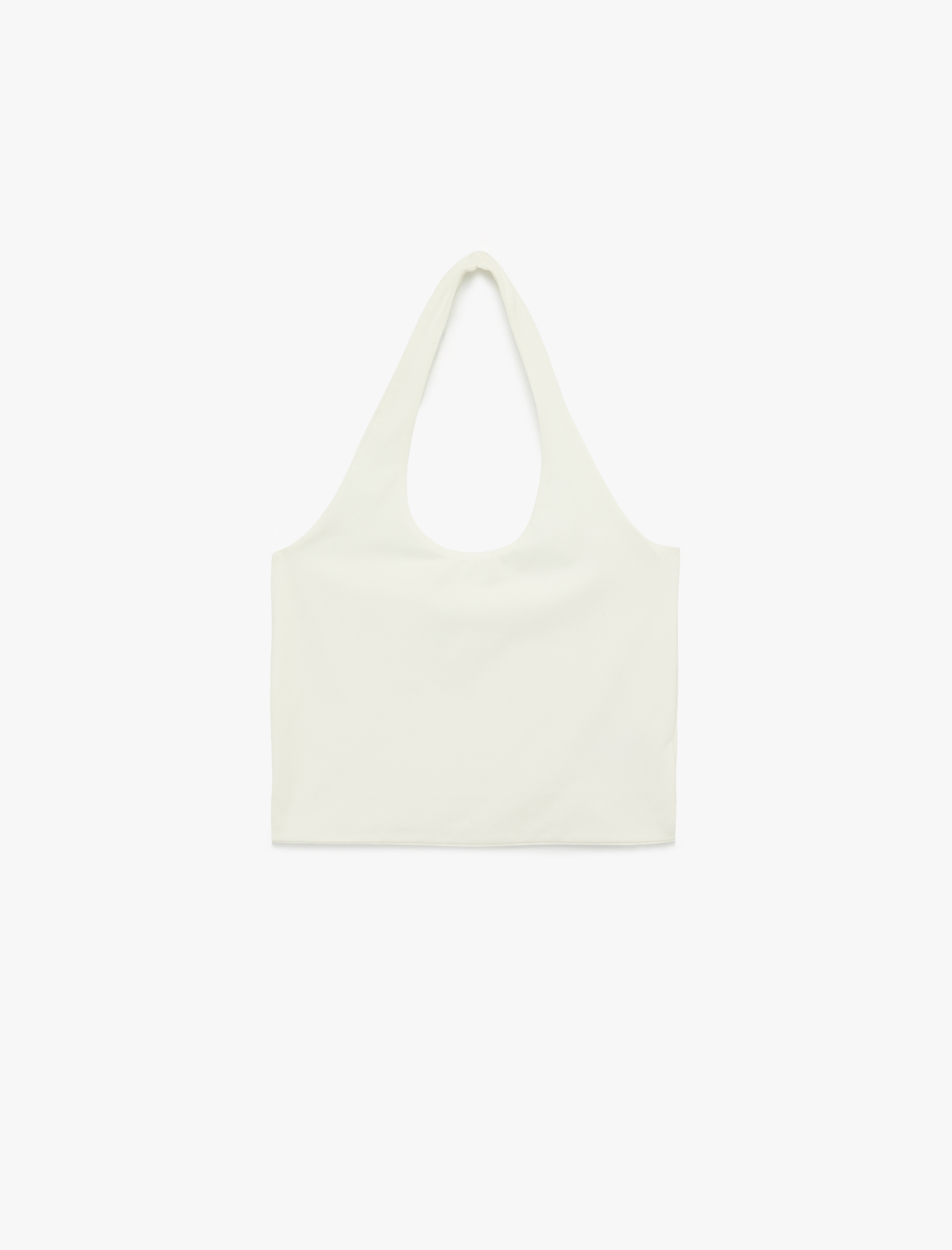   Halter Yaka Kolsuz Pamuklu Crop Bluz