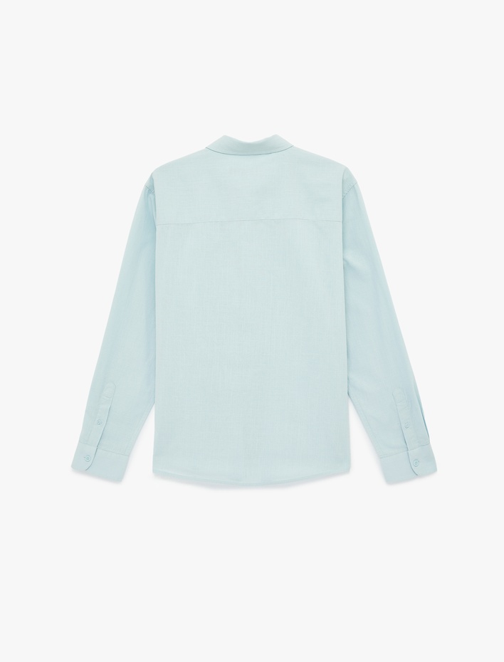  Regular Fit Klasik Yaka Pamuklu Uzun Kollu Gömlek