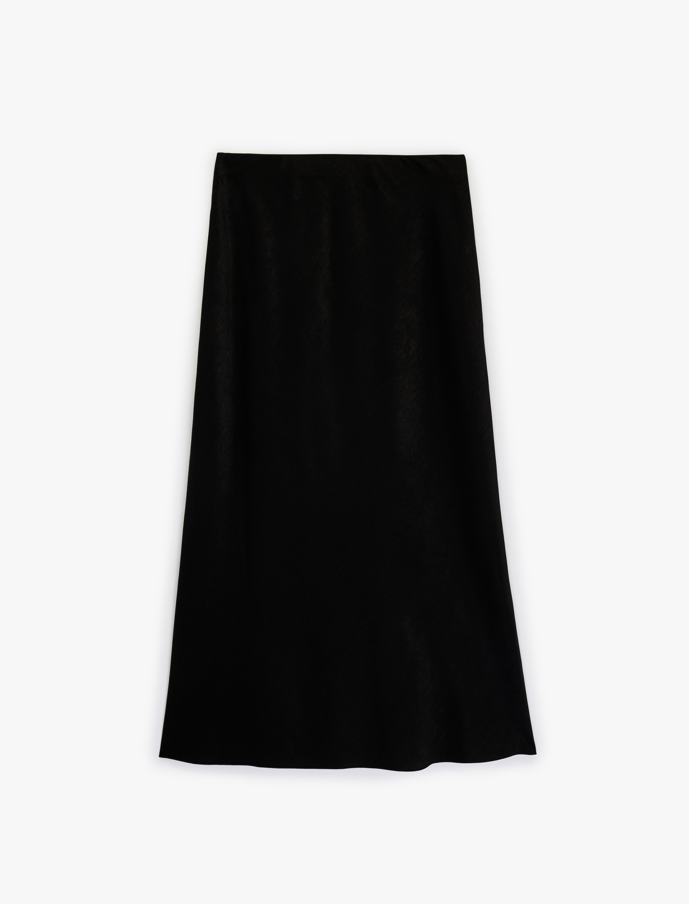   Standart Bel A Kesim Midi Saten Etek