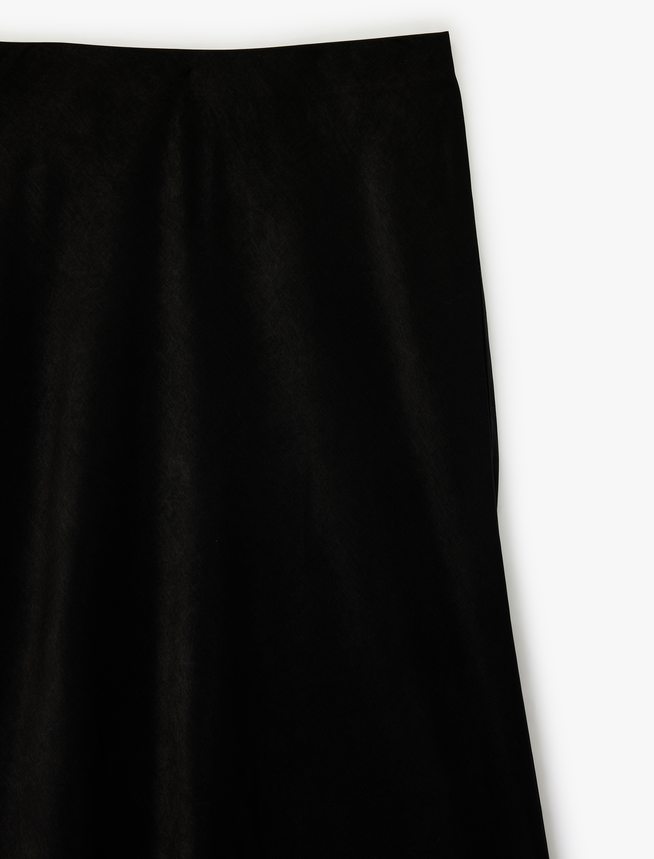   Standart Bel A Kesim Midi Saten Etek