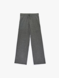 Cepli Yüksek Bel Bağcıklı Viskon Karışımlı Pantolon