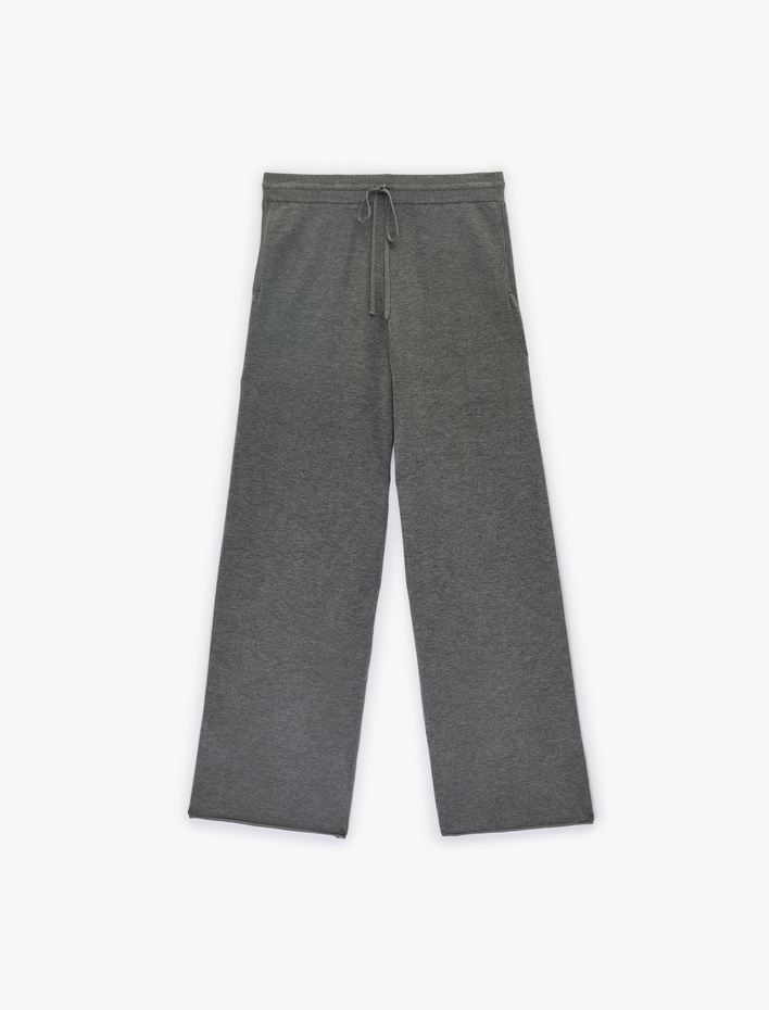  Cepli Yüksek Bel Bağcıklı Viskon Karışımlı Pantolon