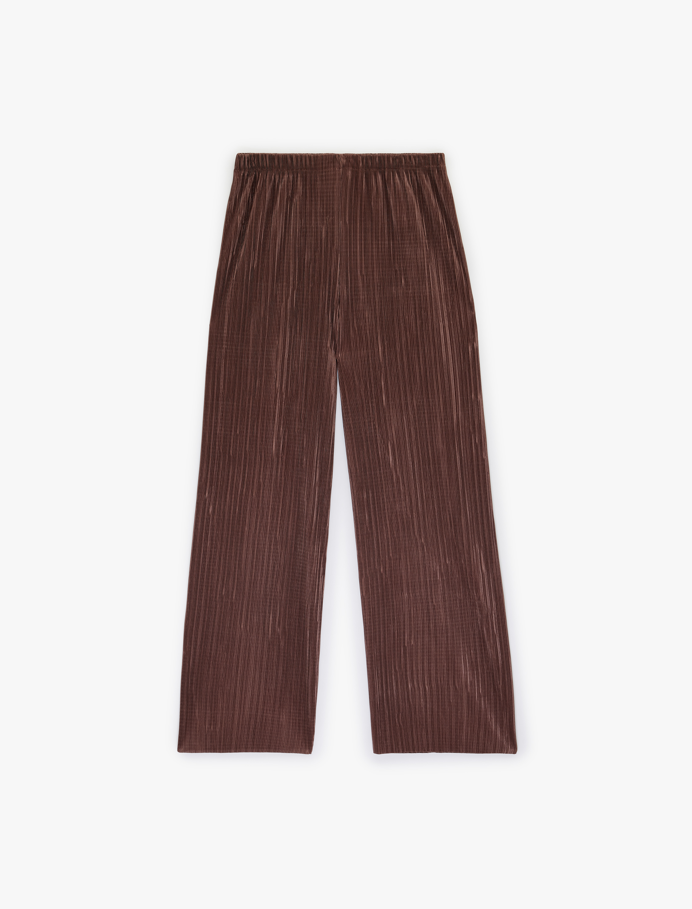   Yüksek Bel Geniş Paça Piliseli Pantolon