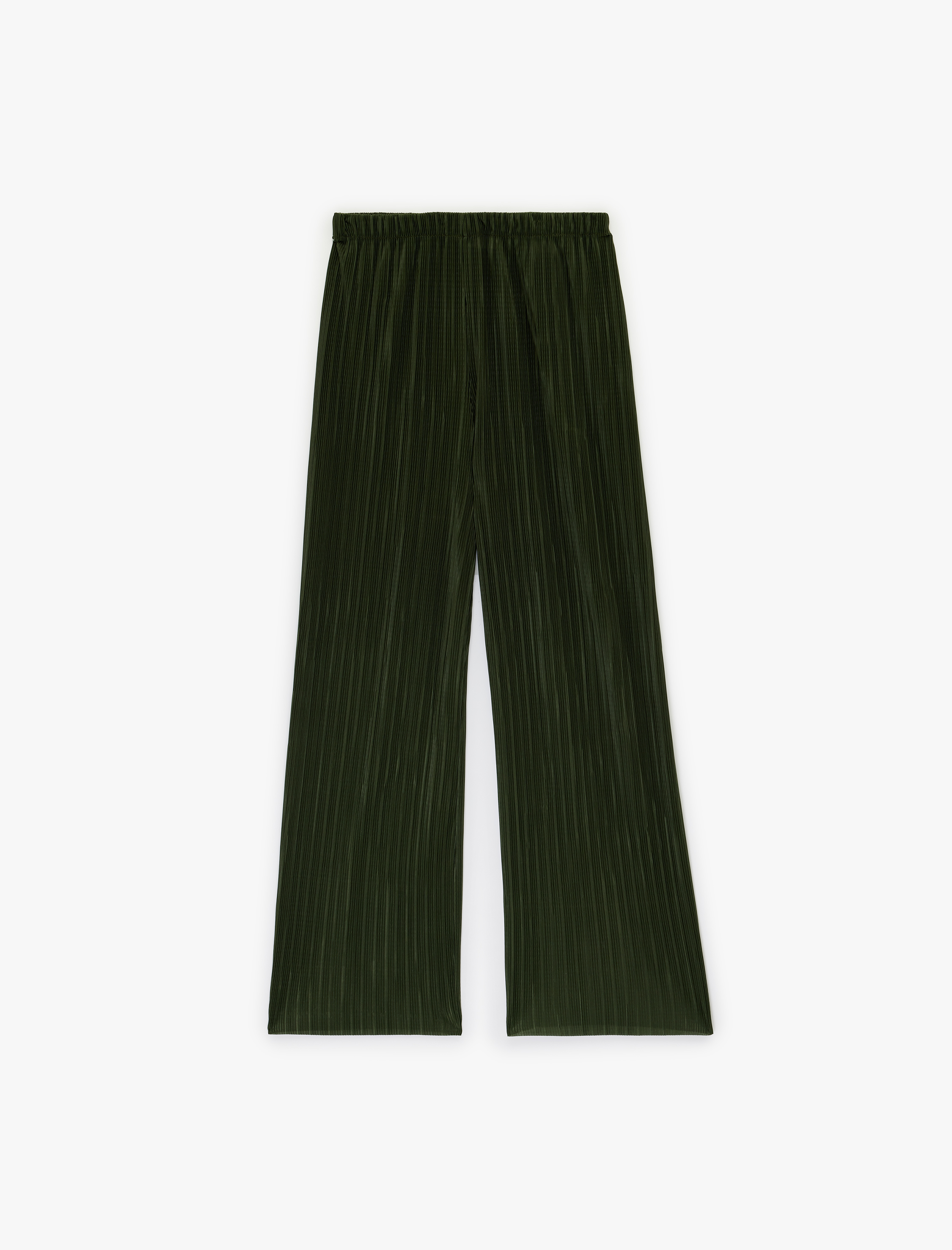   Yüksek Bel Geniş Paça Piliseli Pantolon