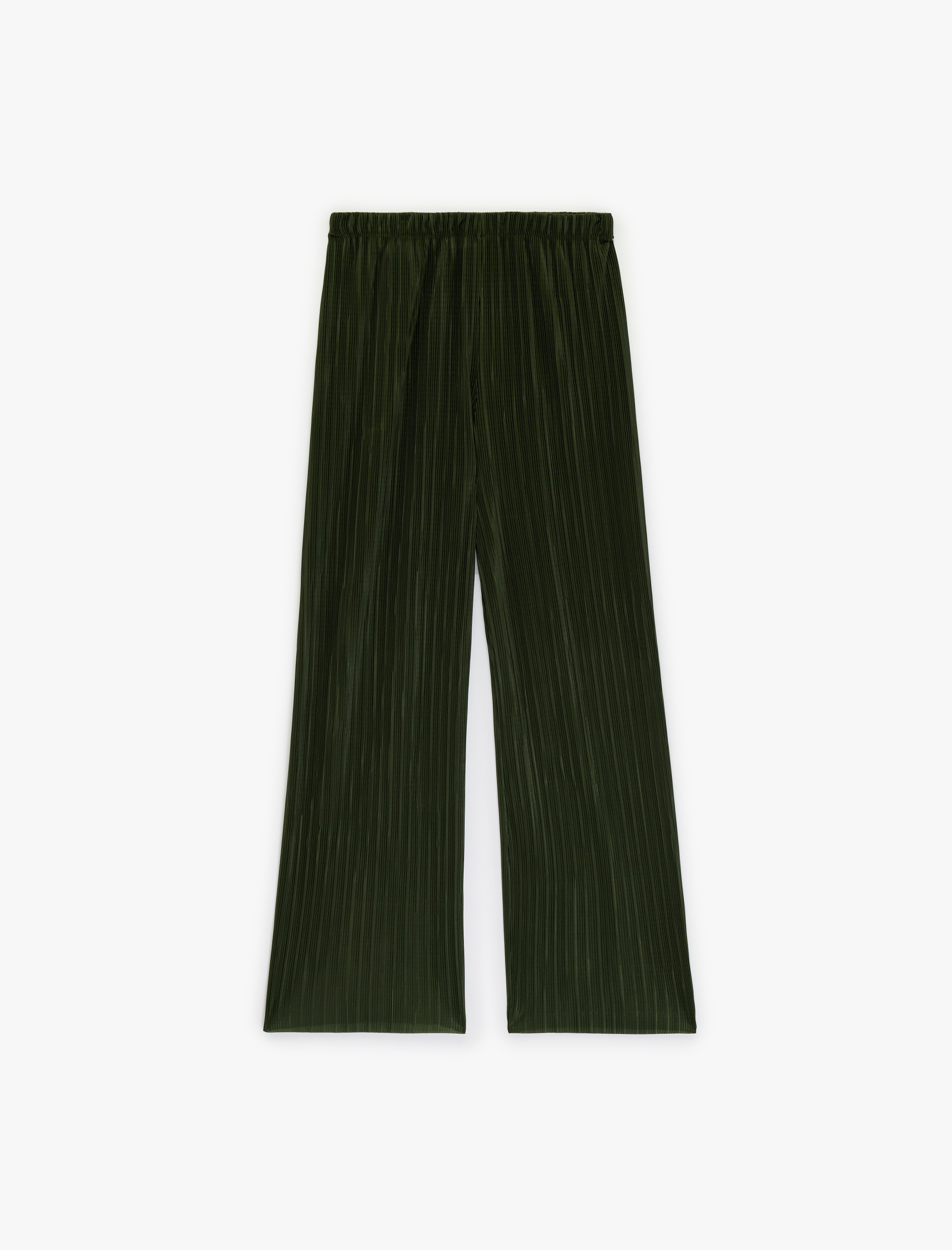   Yüksek Bel Geniş Paça Piliseli Pantolon