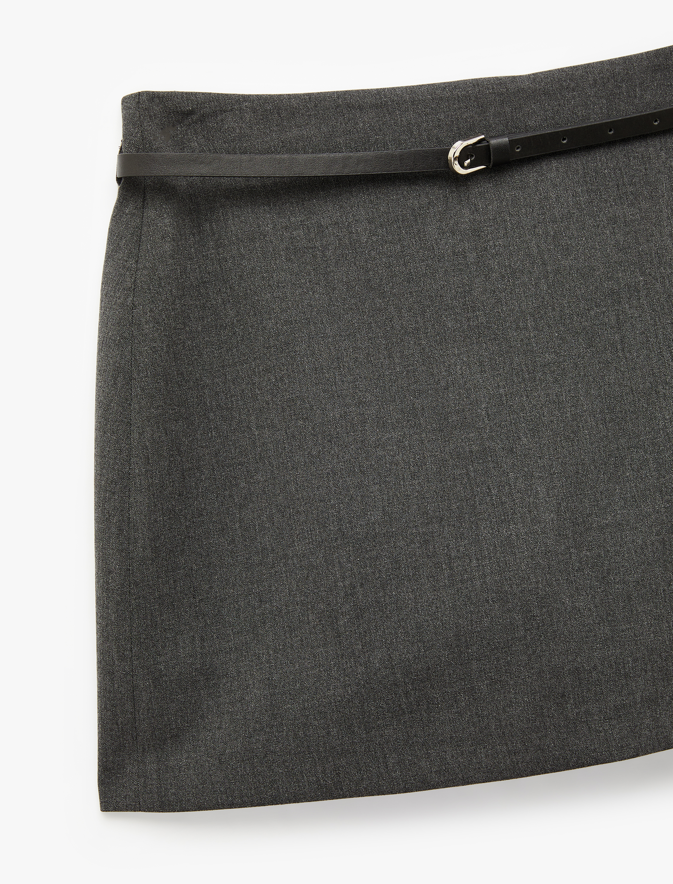   Standart Bel Kemerli Şortlu Mini Etek