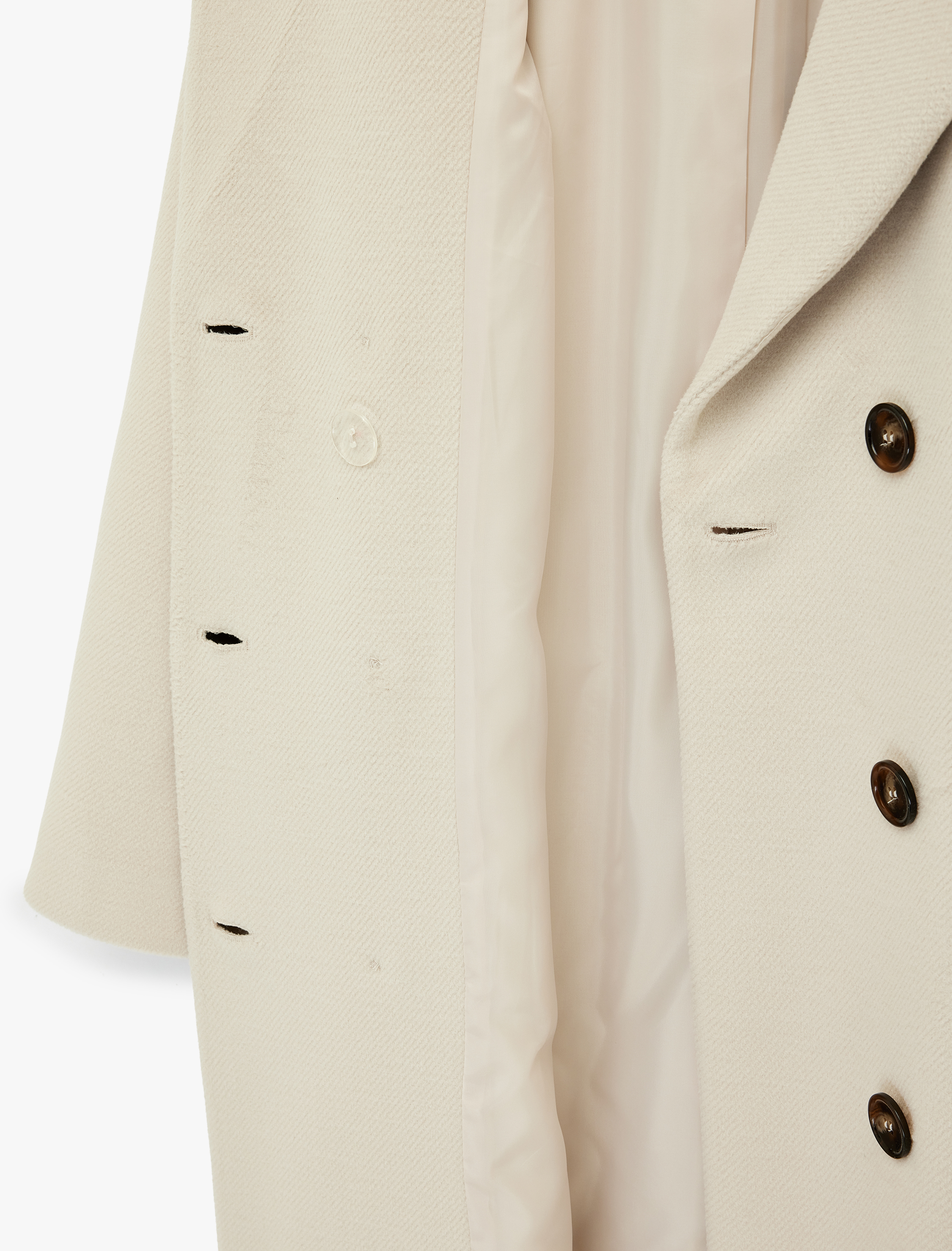   Kruvaze Trenç Kaban Kaşe Kemerli Cepli Düğmeli