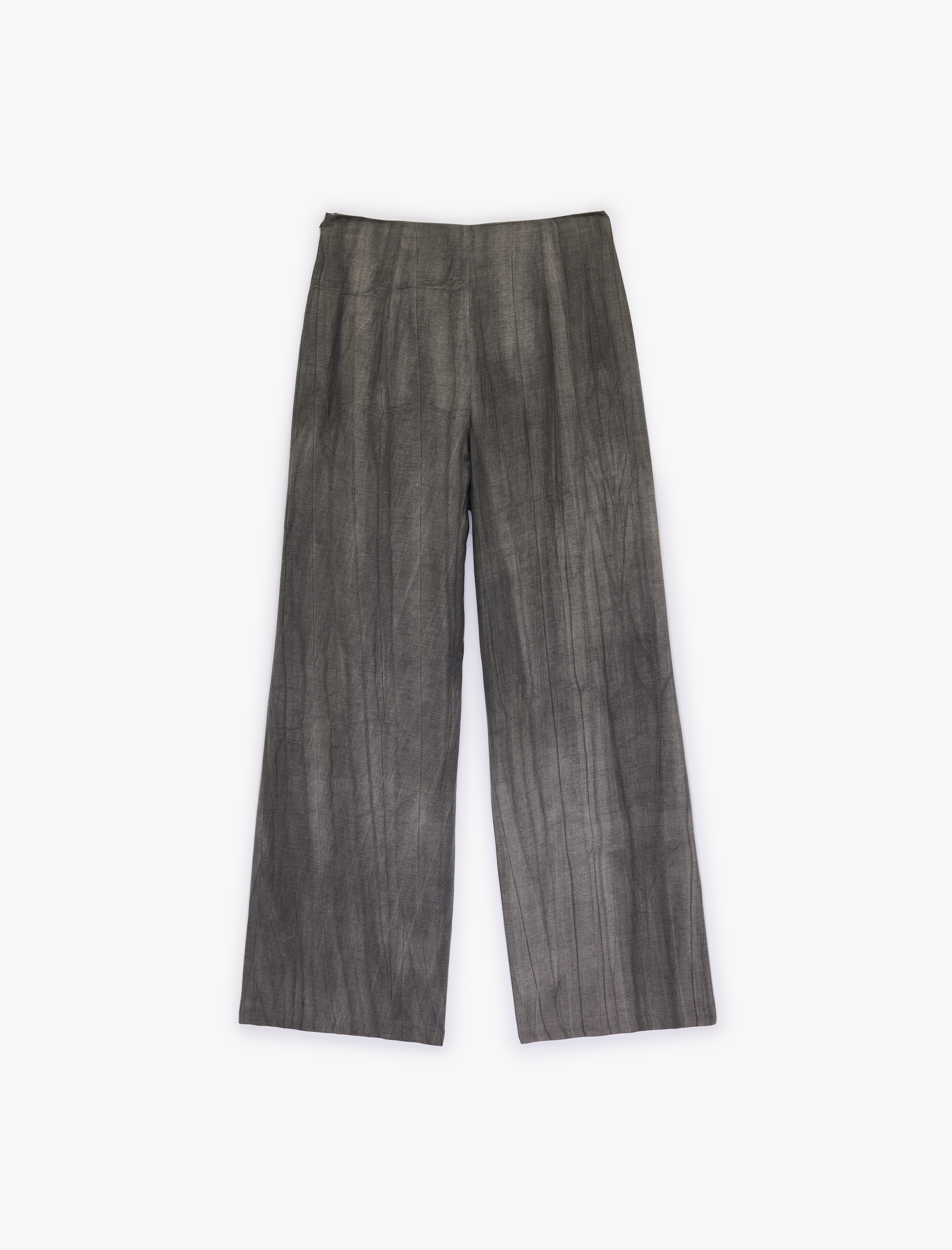   Yüksek Bel İspanyol Paça Keten Karışımlı Pantolon