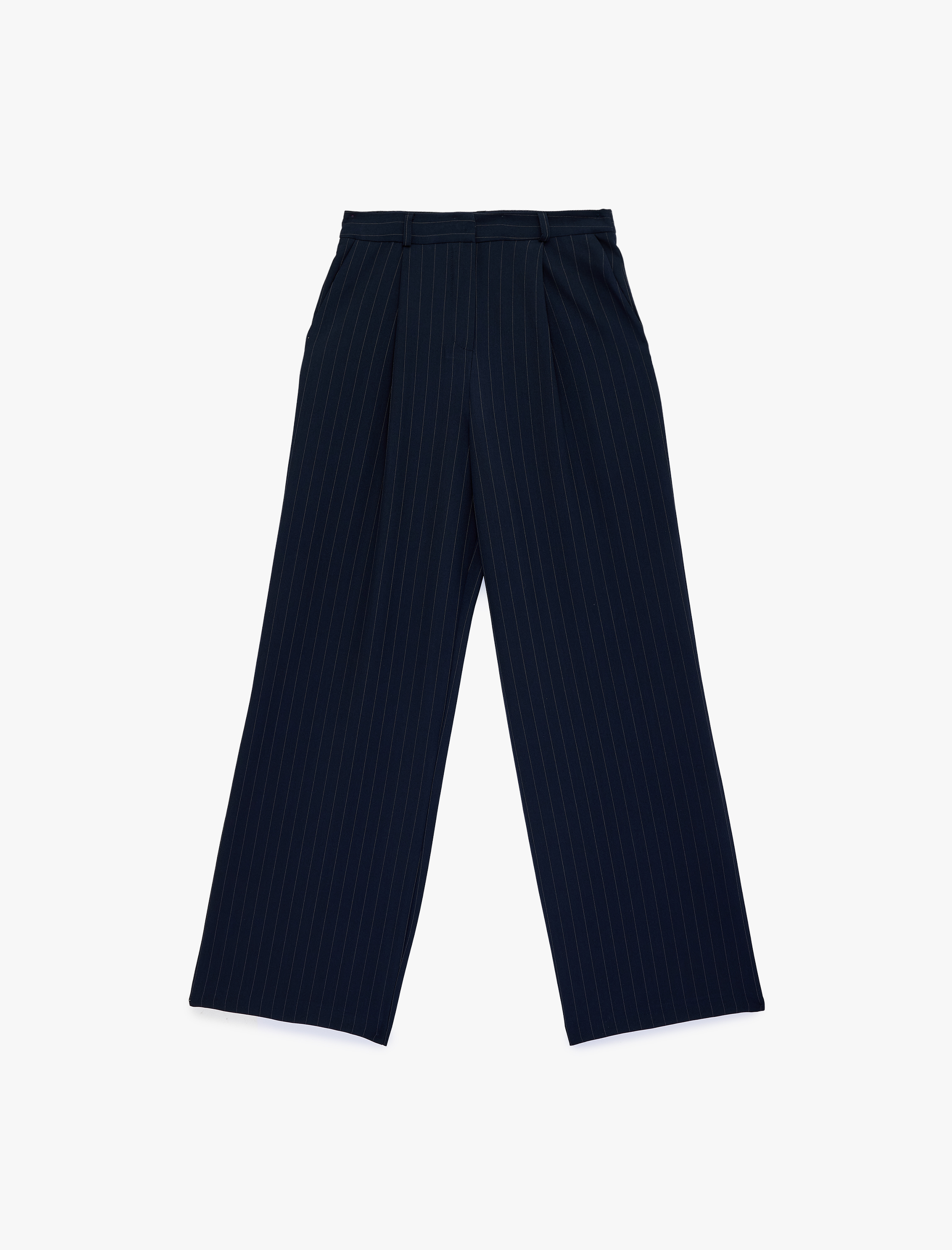   Yüksek Bel Cepli Palazzo Pantolon