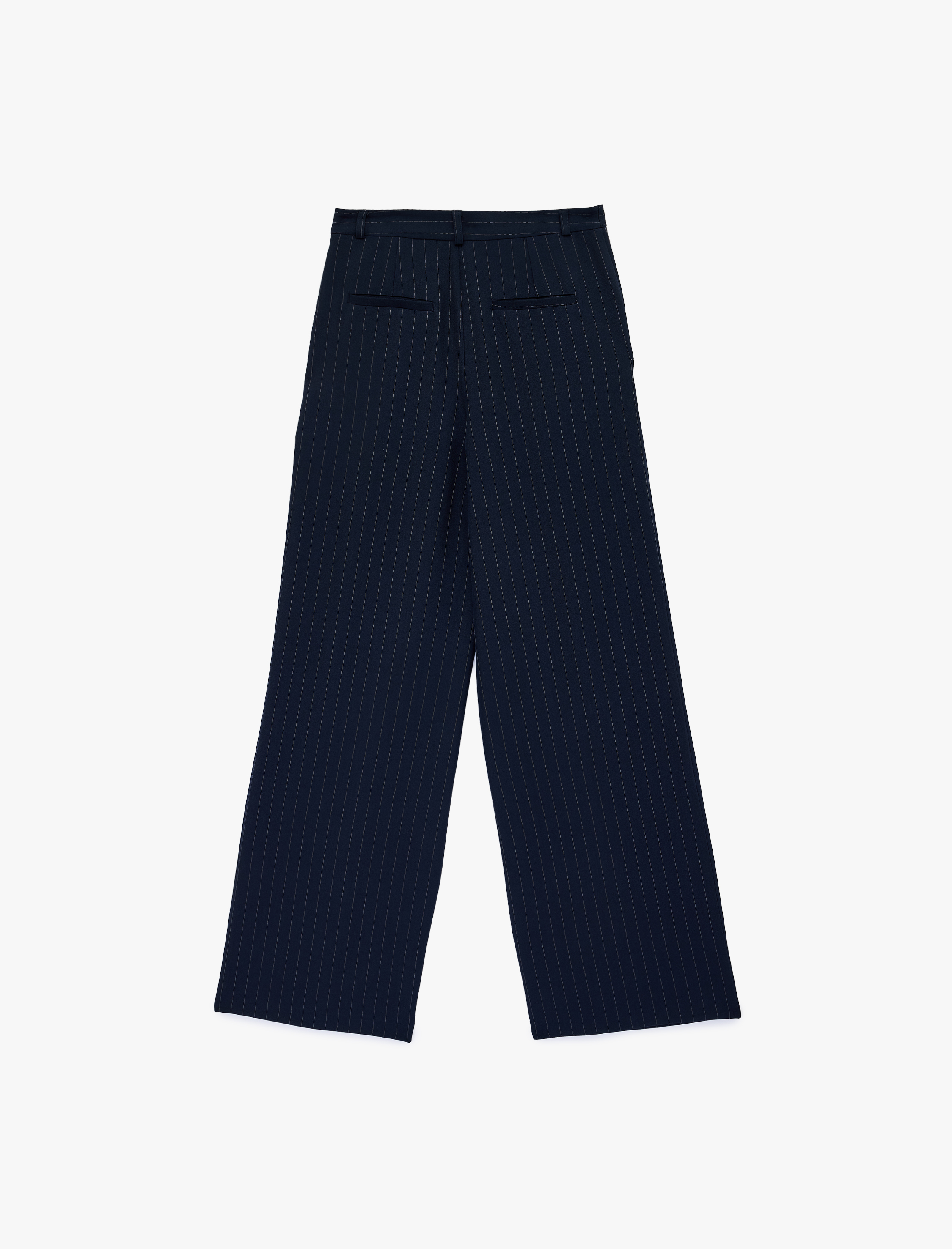   Yüksek Bel Cepli Palazzo Pantolon