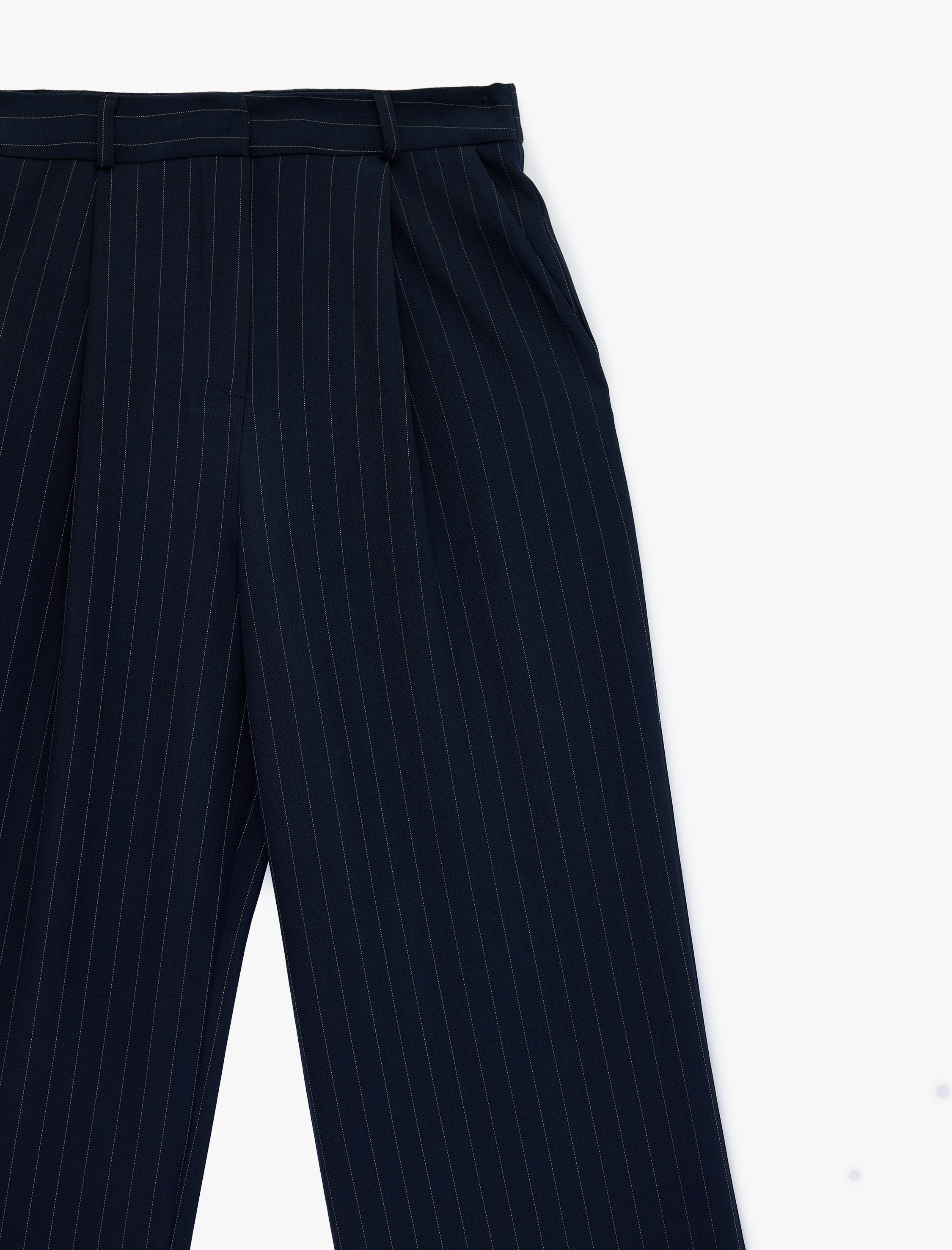   Yüksek Bel Cepli Palazzo Pantolon