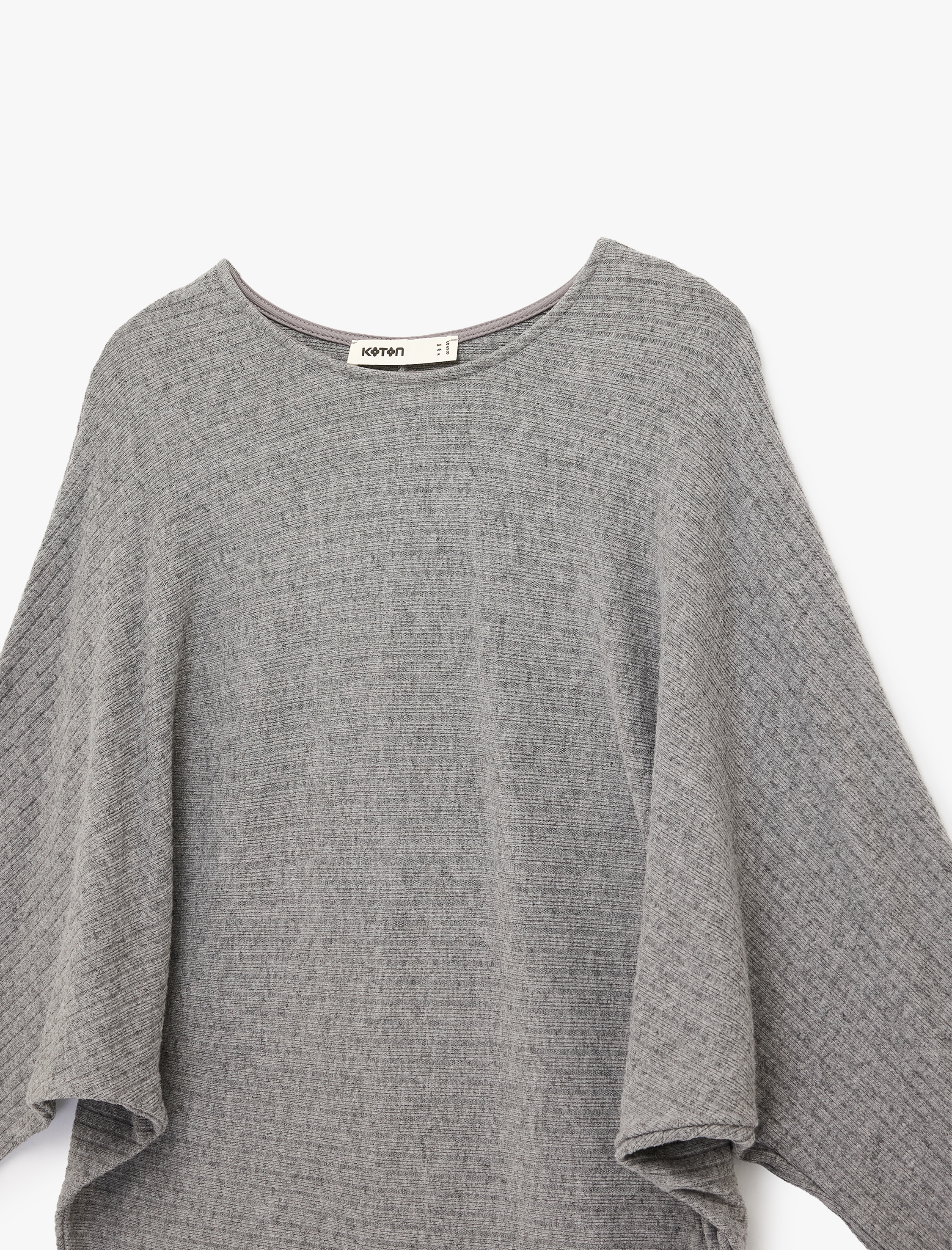   Regular Fit Uzun Yarasa Kollu Bisiklet Yaka Sweatshirt