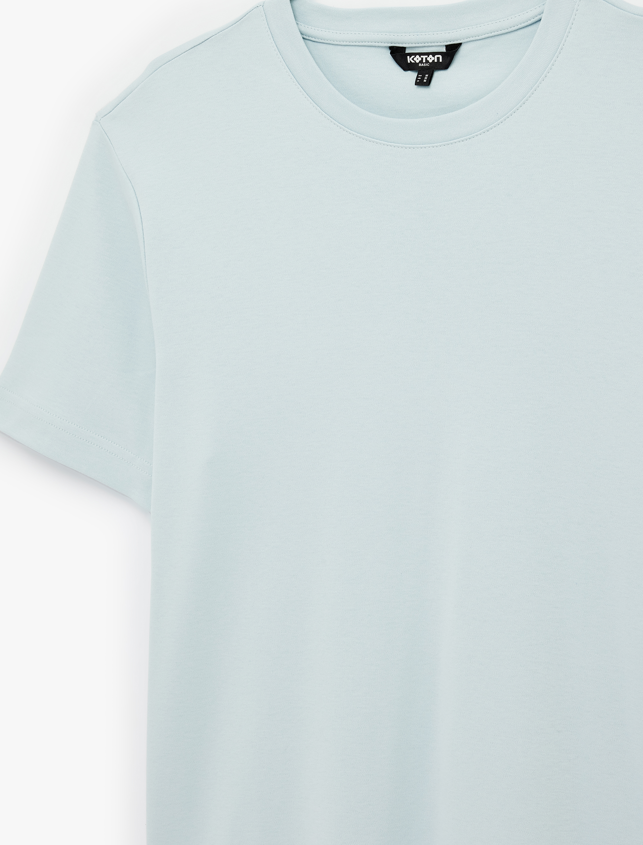   Regular Fit Kısa Kollu Pamuklu Bisiklet Yaka Tişört