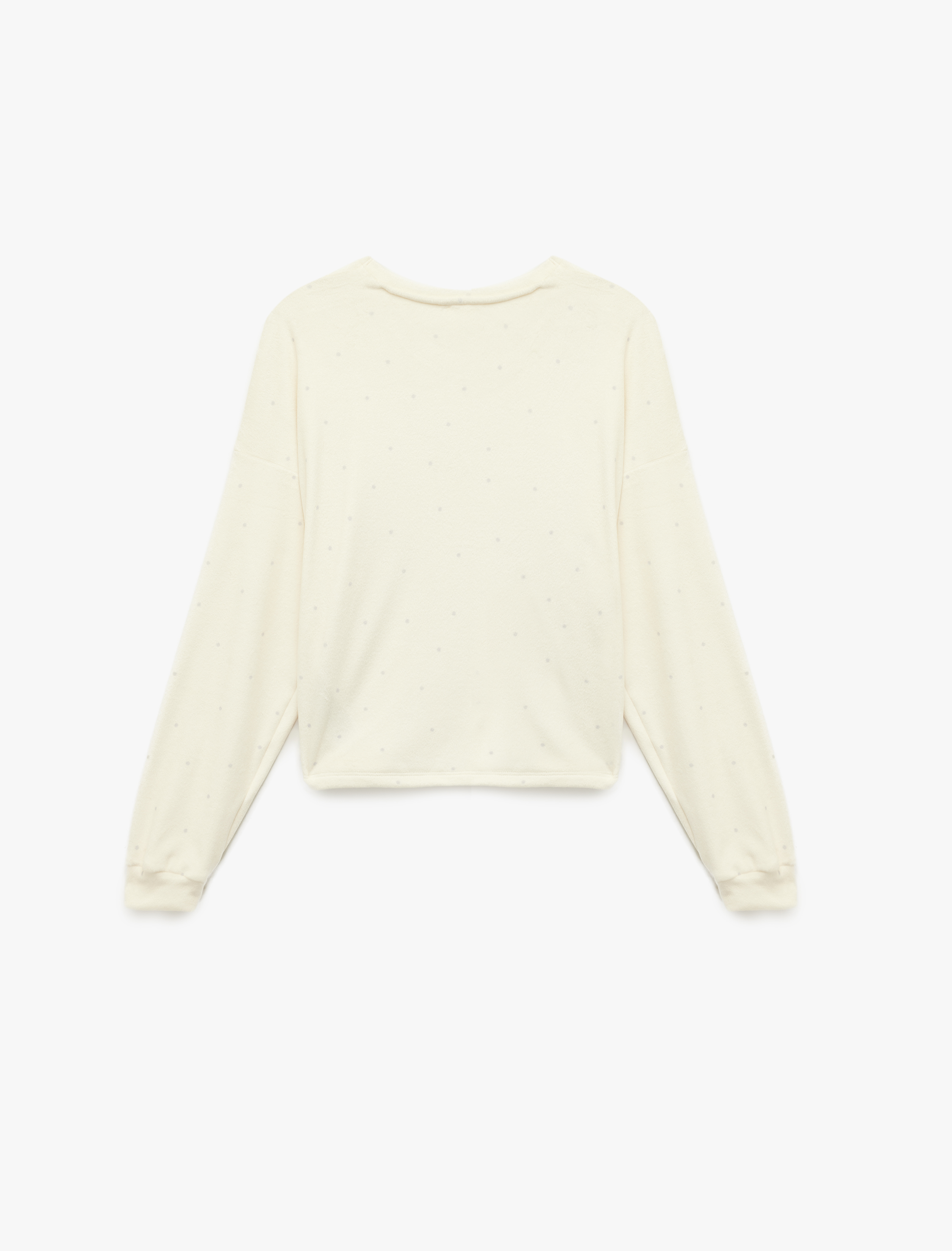   Uzun Kollu Bisiklet Yaka Rahat Kalıp Pijama Takımı