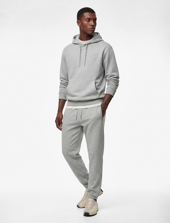  Beli Bağcıklı Fermuarlı Cepli Şardonlu Jogger Eşofman Altı