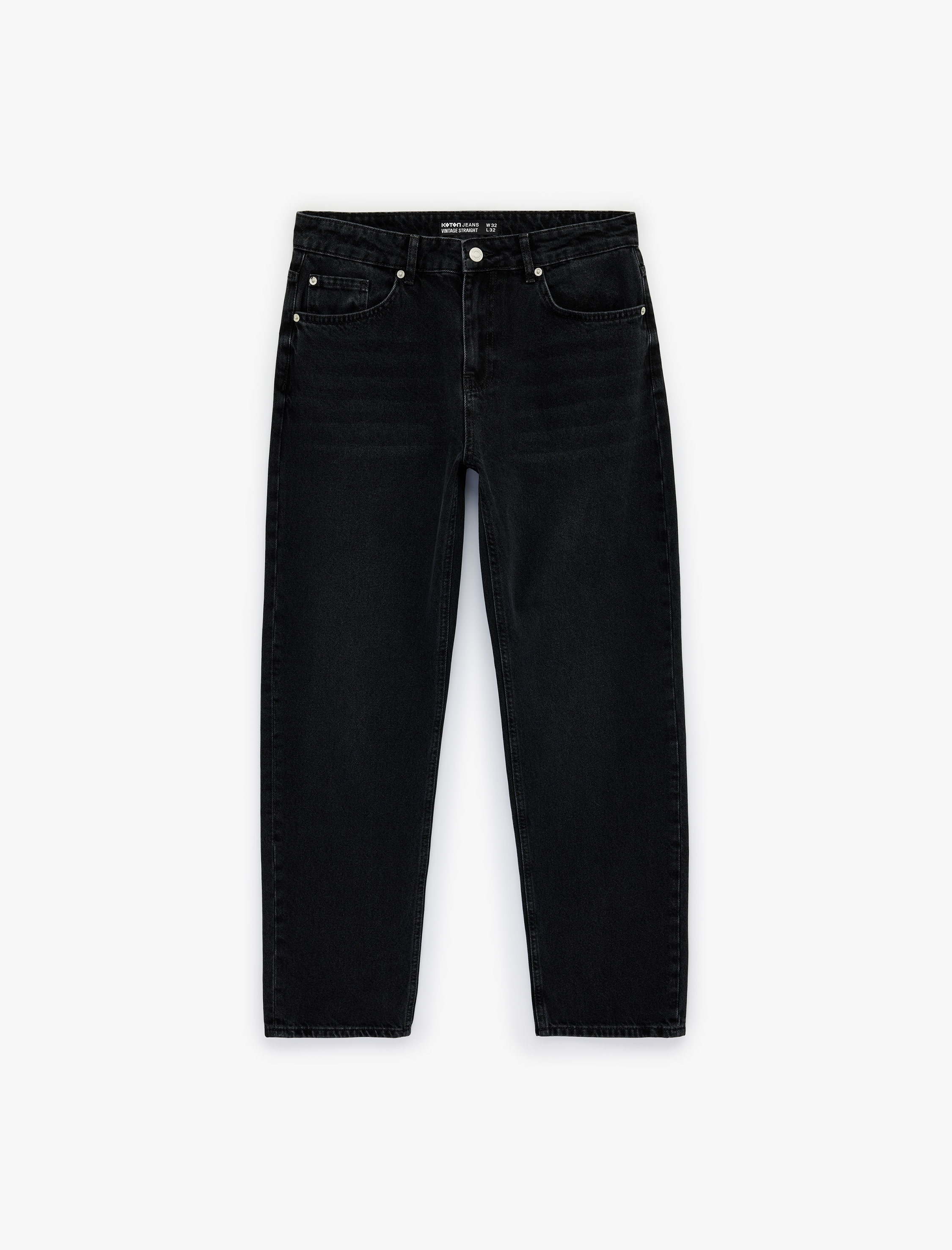   Pamuklu Normal Bel Vintage Straight Fit Jean Pantolon