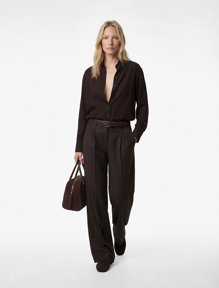  Regular Fit Klasik Yaka Düğmeli Uzun Kollu Gömlek