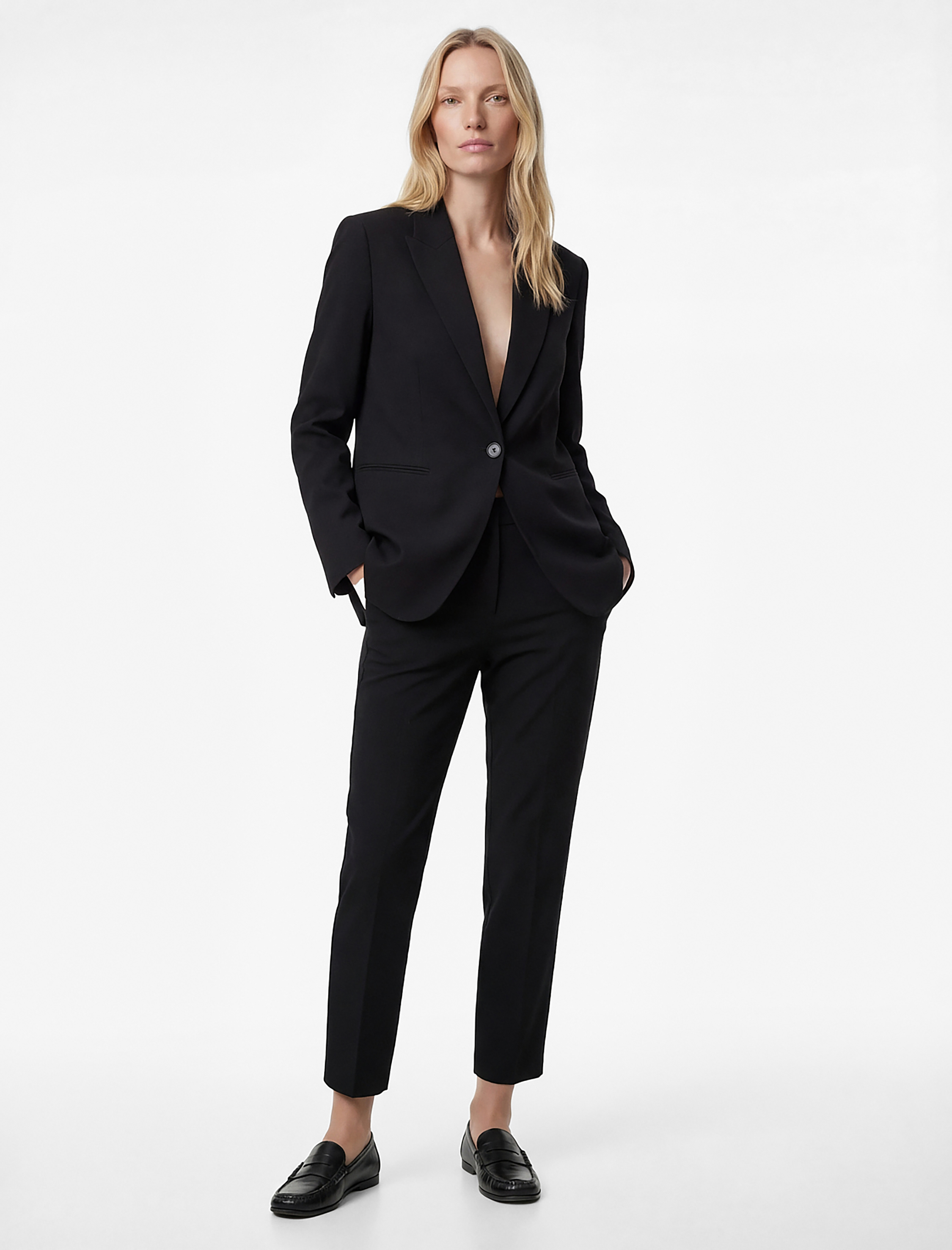   Viskon Karışımlı Ekstra Yüksek Bel Slim Fit Cigarette Pantolon