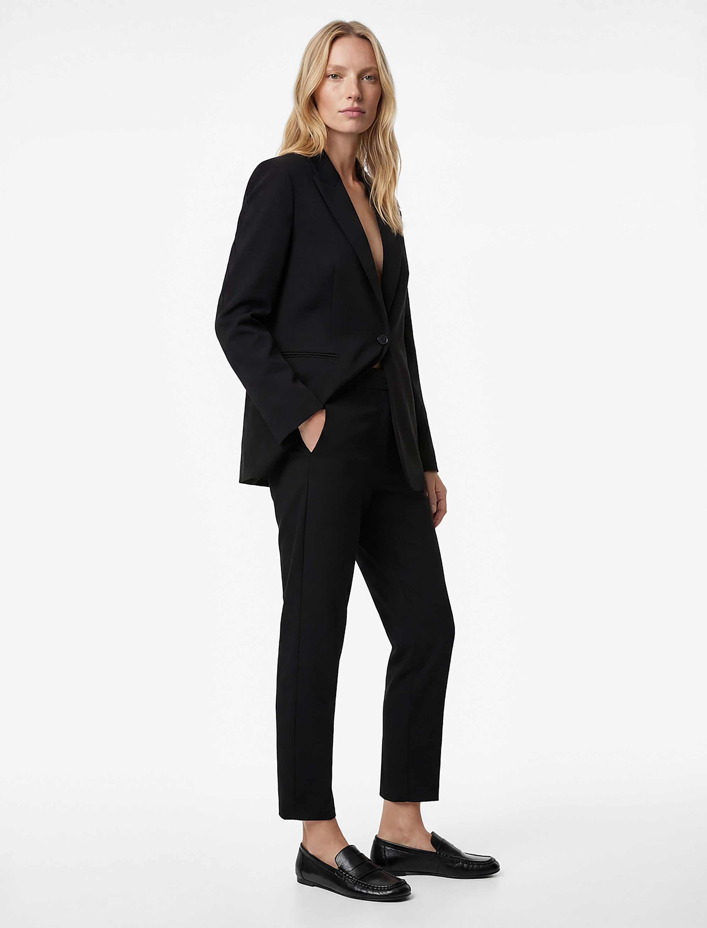   Viskon Karışımlı Ekstra Yüksek Bel Slim Fit Cigarette Pantolon