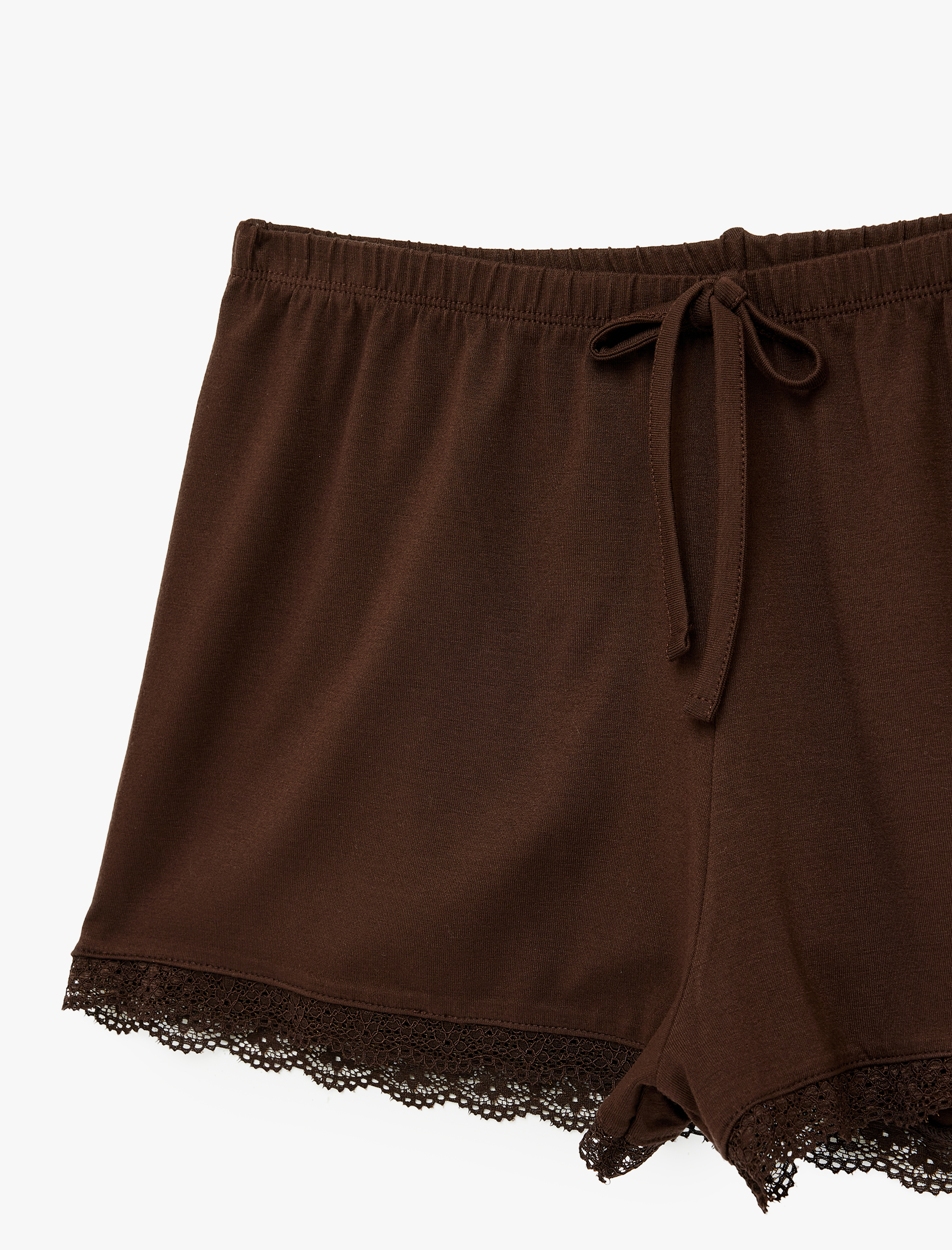   Dantel Detaylı  Rahat Kalıp Şort Viskon Pijama Altı