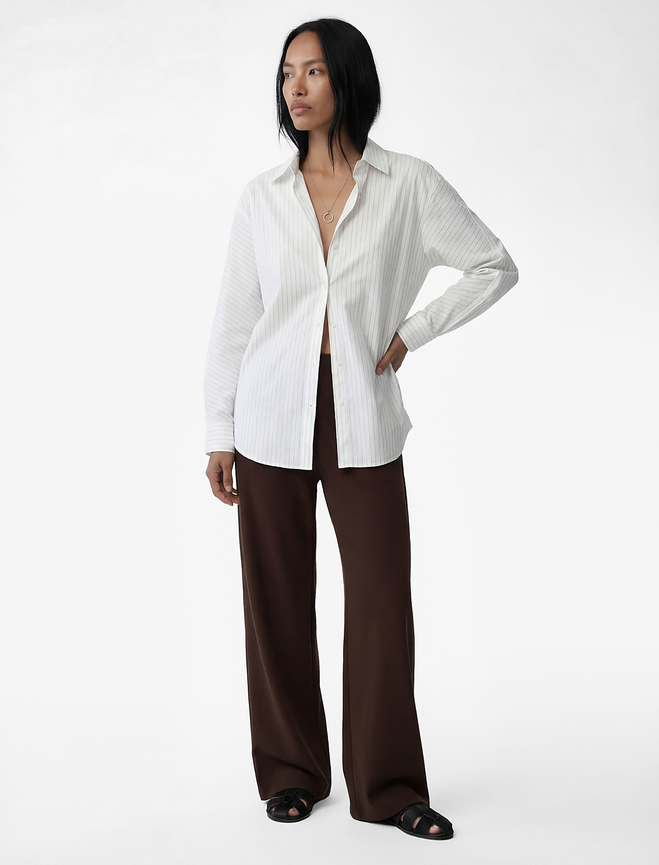   Standart Bel Geniş Paça Pantolon