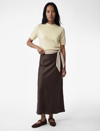 Regular Fit Kısa Kollu Dik Yaka Triko Kazak