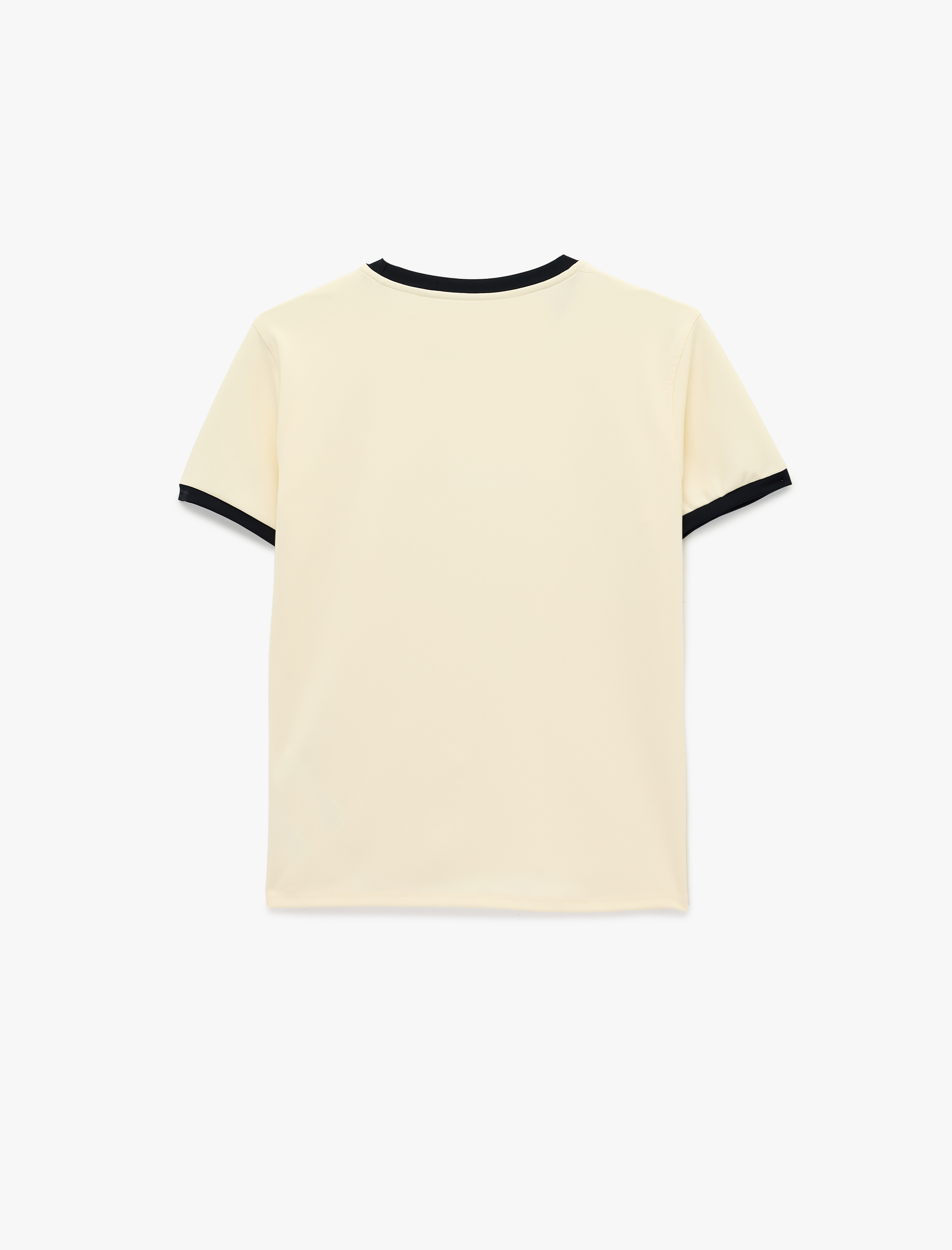   Biyeli Baskılı Rahat Kalıp Kısa Kollu Bisiklet Yaka Spor Tişört