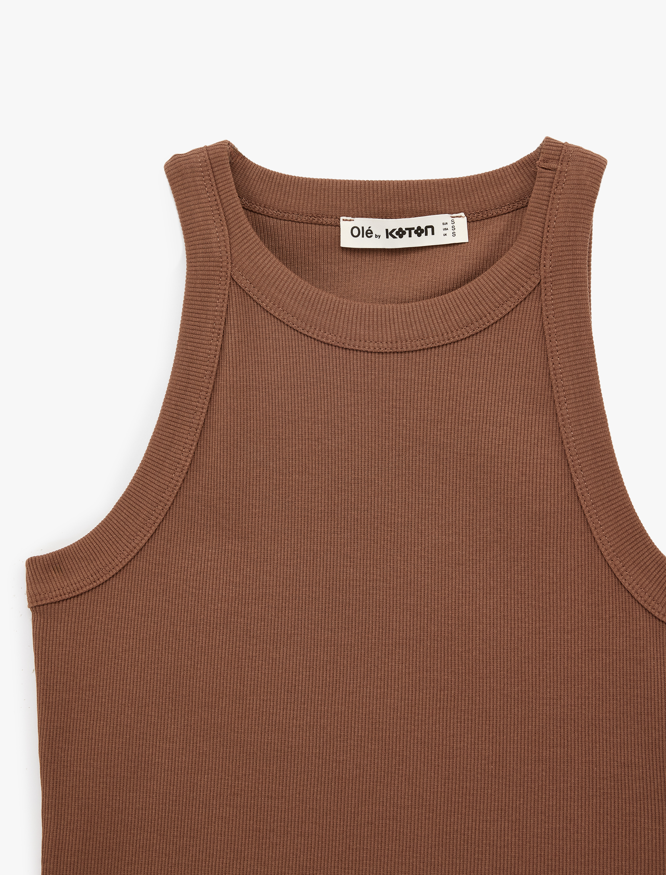   Slim Fit Kolsuz Halter Yaka Bluz