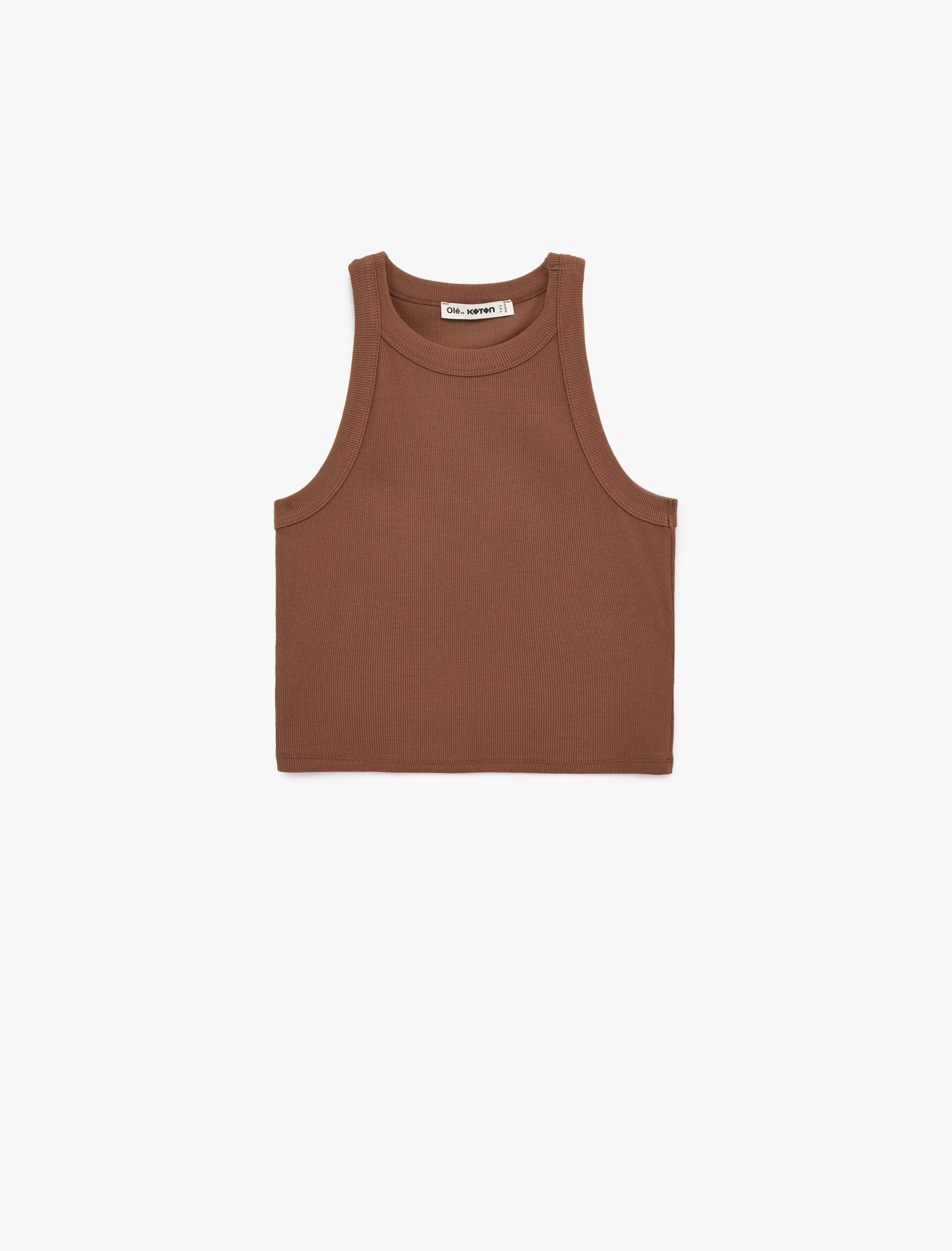   Slim Fit Kolsuz Halter Yaka Bluz